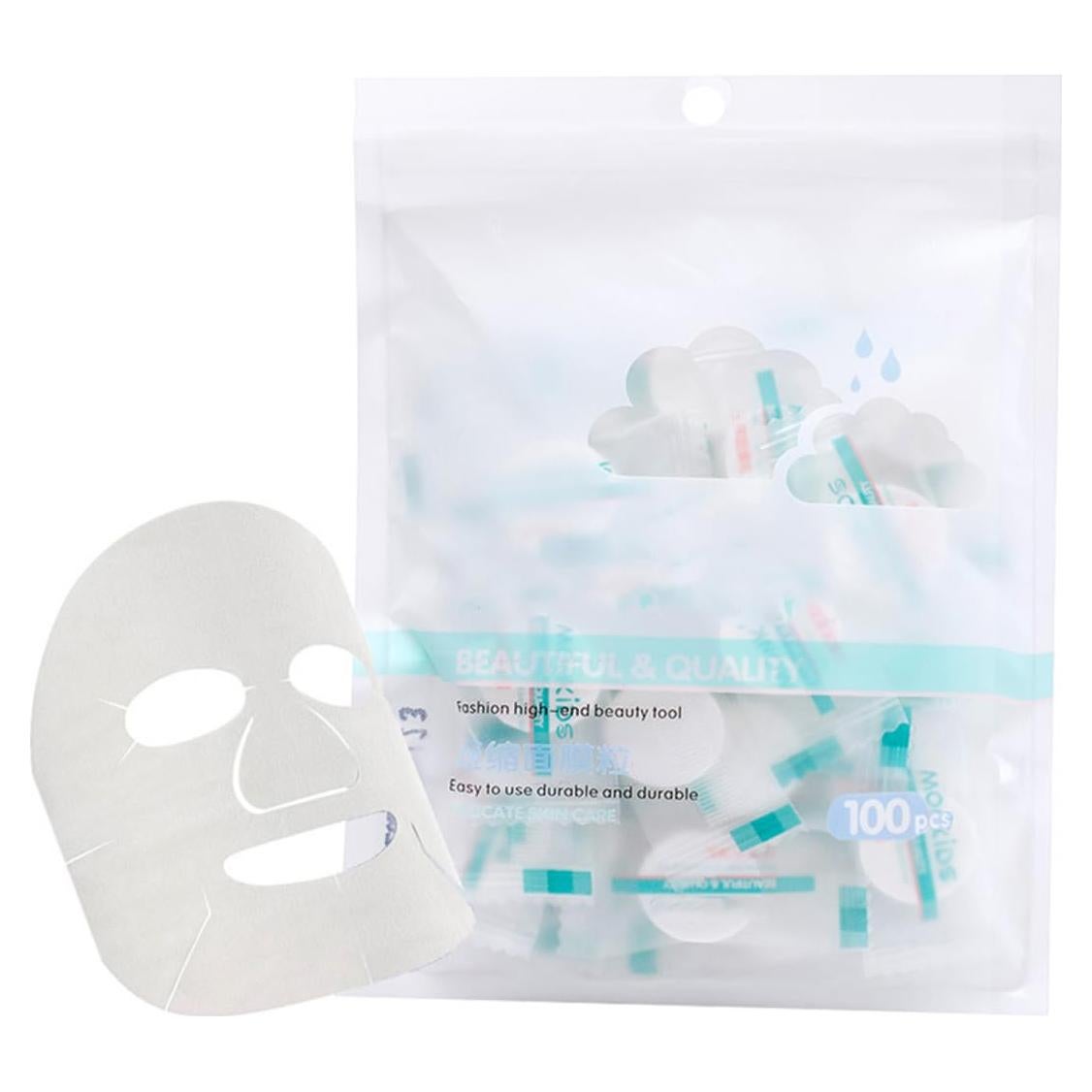 Hoja de Máscara Facial Comprimida FRCOLOR 100 Pcs Algodón