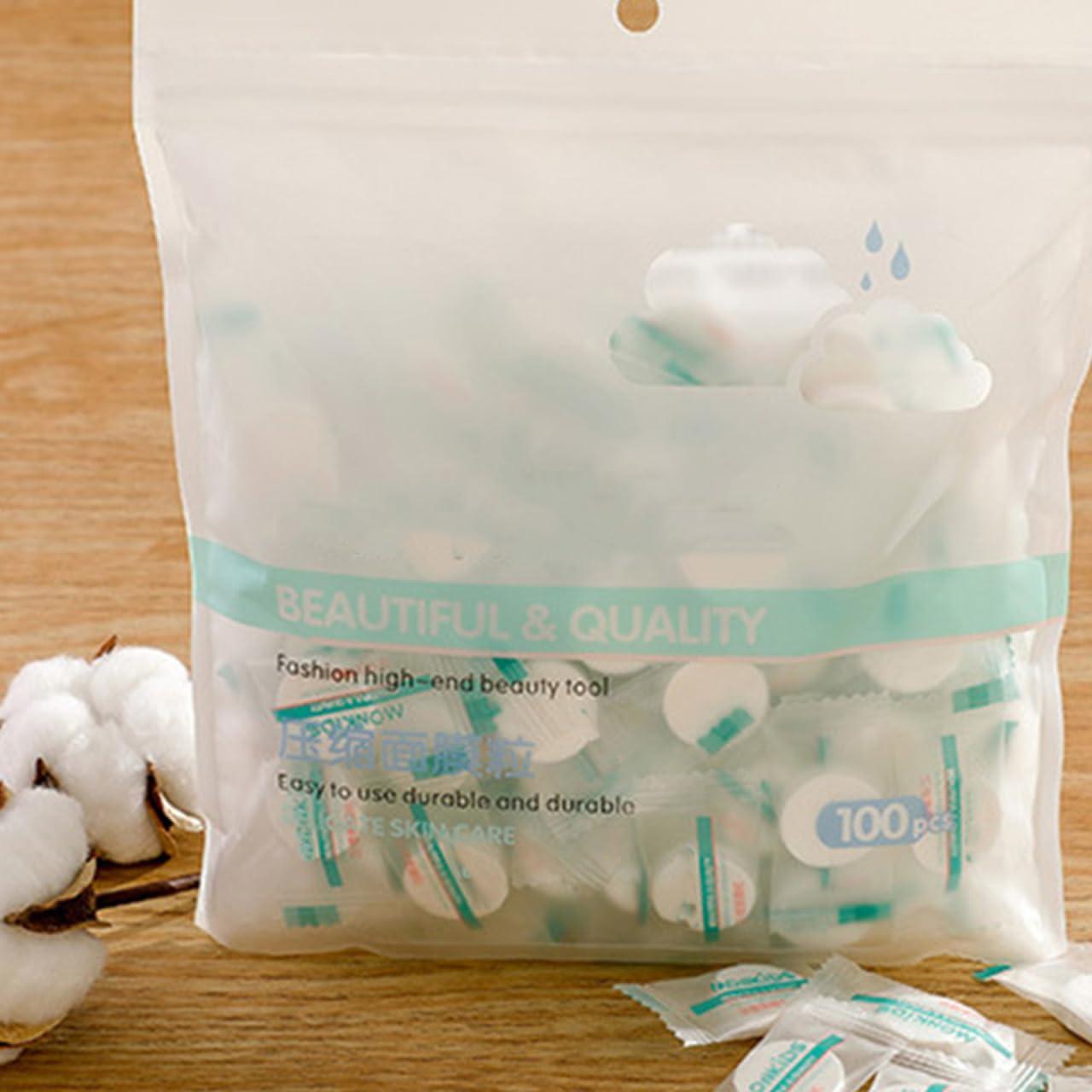 Hoja de Máscara Facial Comprimida FRCOLOR 100 Pcs Algodón