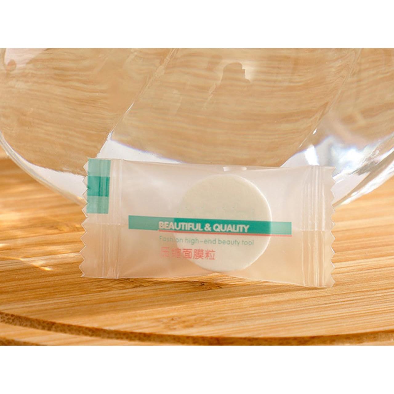 Hoja de Máscara Facial Comprimida FRCOLOR 100 Pcs Algodón