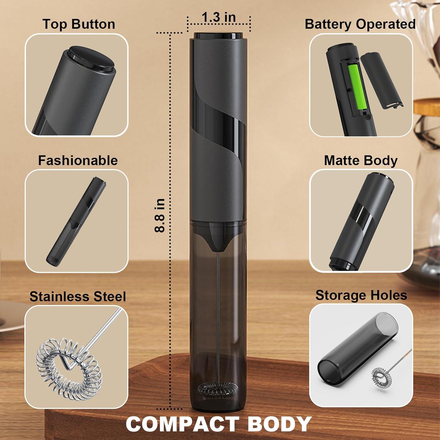 Espumador de Leche Eléctrico SOENGLYUN Negro 0.3L 6W
