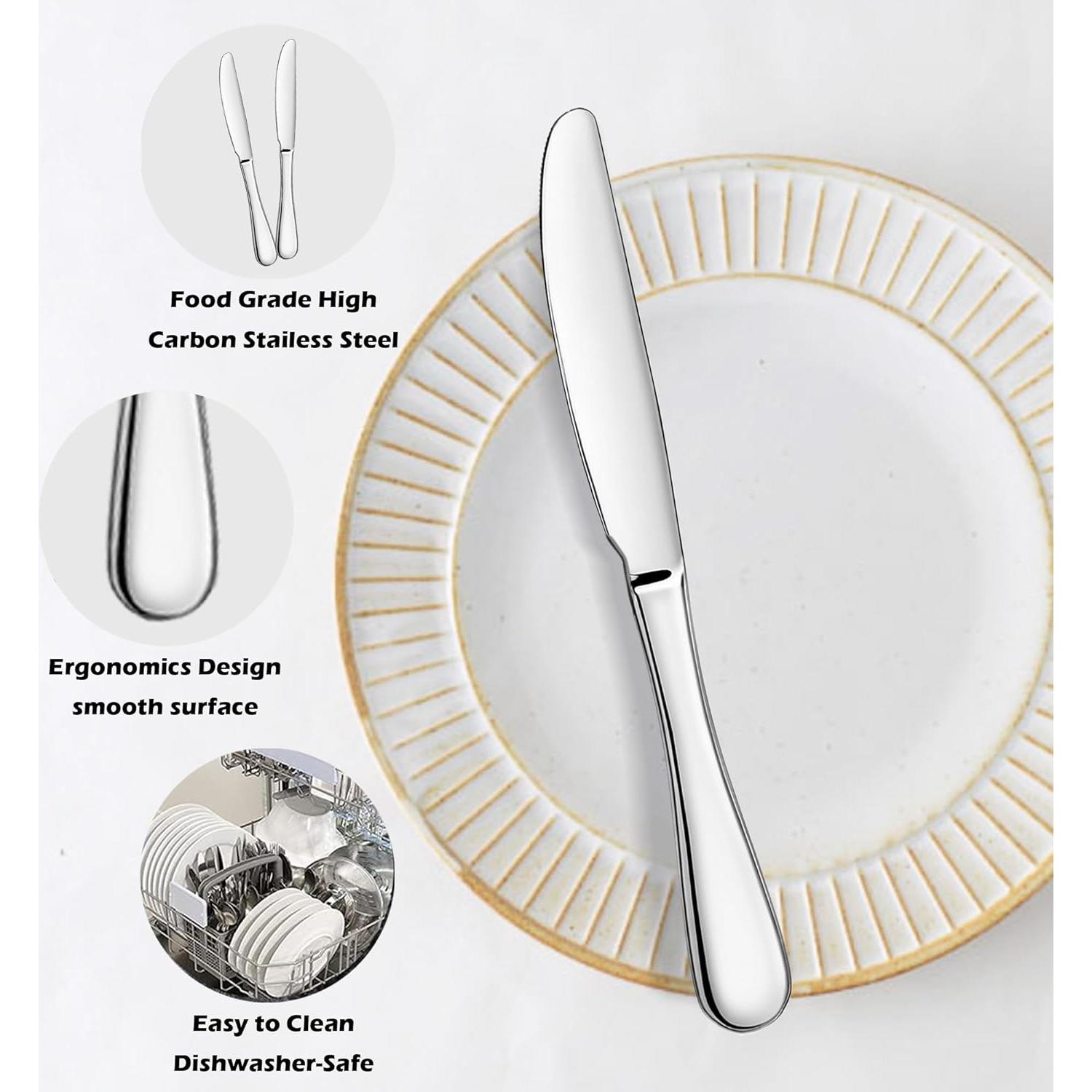 Juego de Cuchillos de Cena ATB de Acero Inoxidable - 2 Piezas