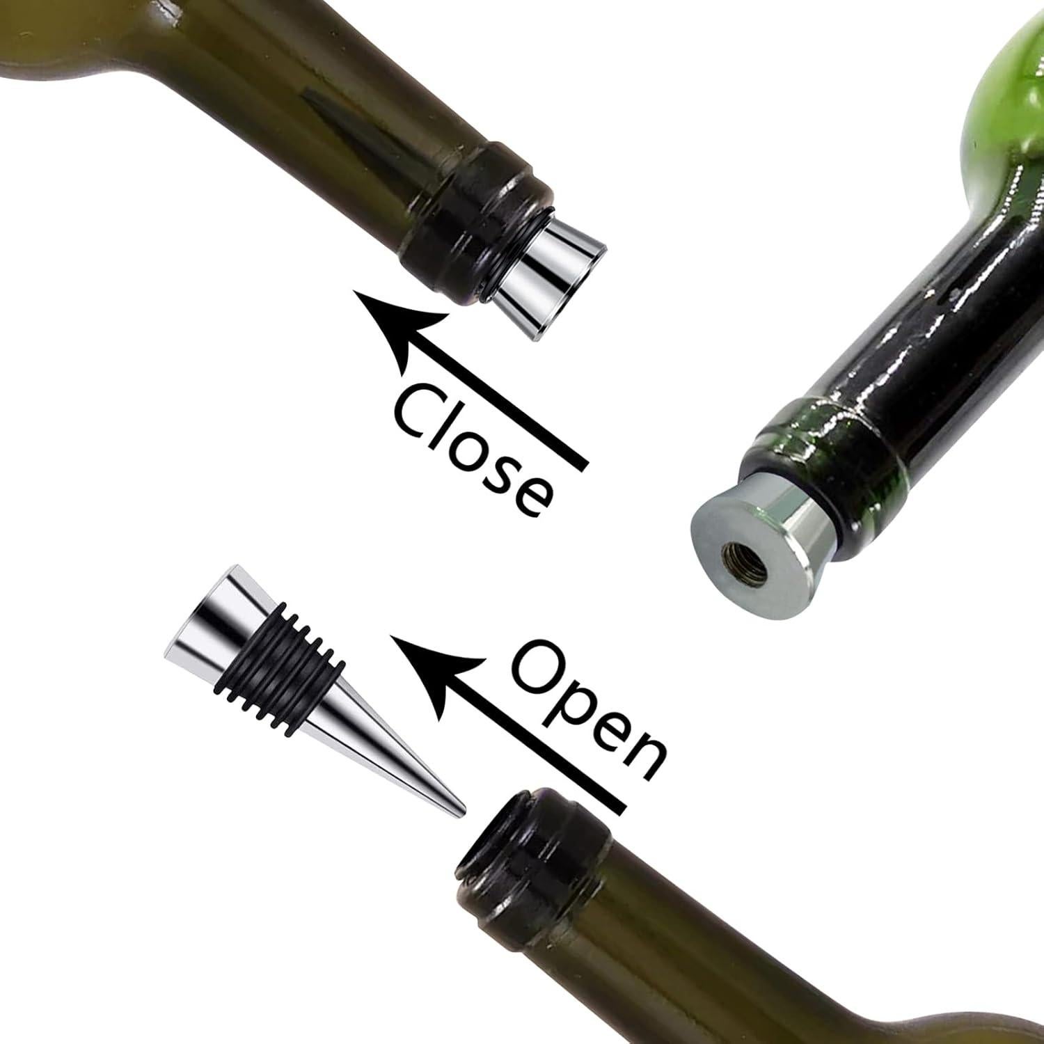 Tapones de Vino G4S3 Acero Inoxidable 5 Piezas Diseño Bola