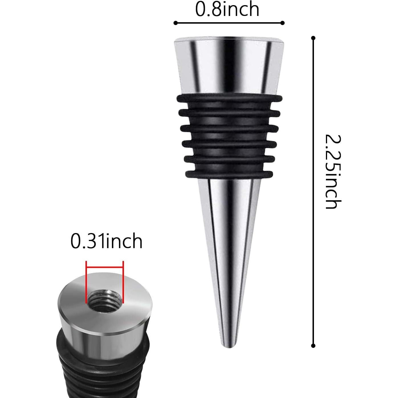 Tapones de Vino G4S3 Acero Inoxidable 5 Piezas Diseño Bola