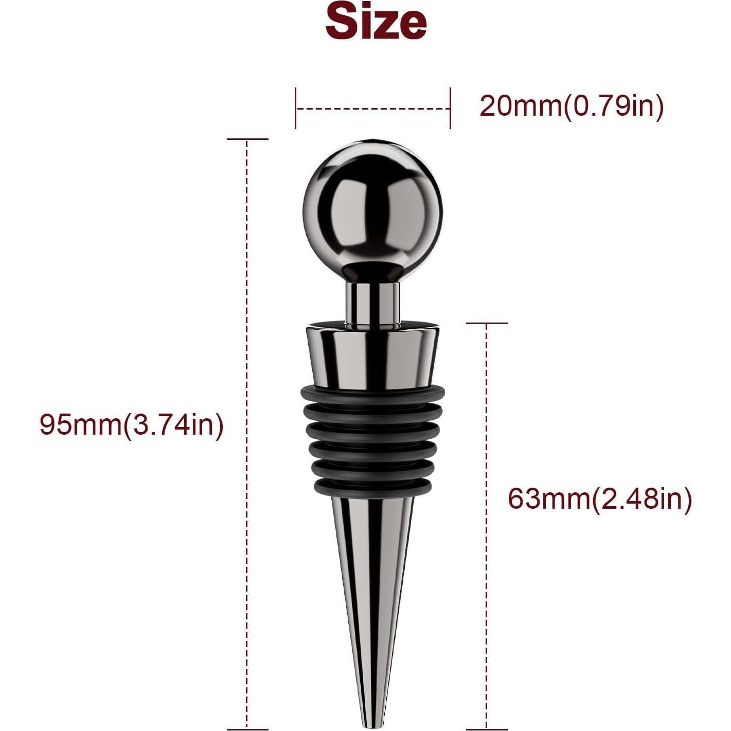 Tapones de vacío para vino BETTFOR 3 Pcs silicona a prueba de fugas