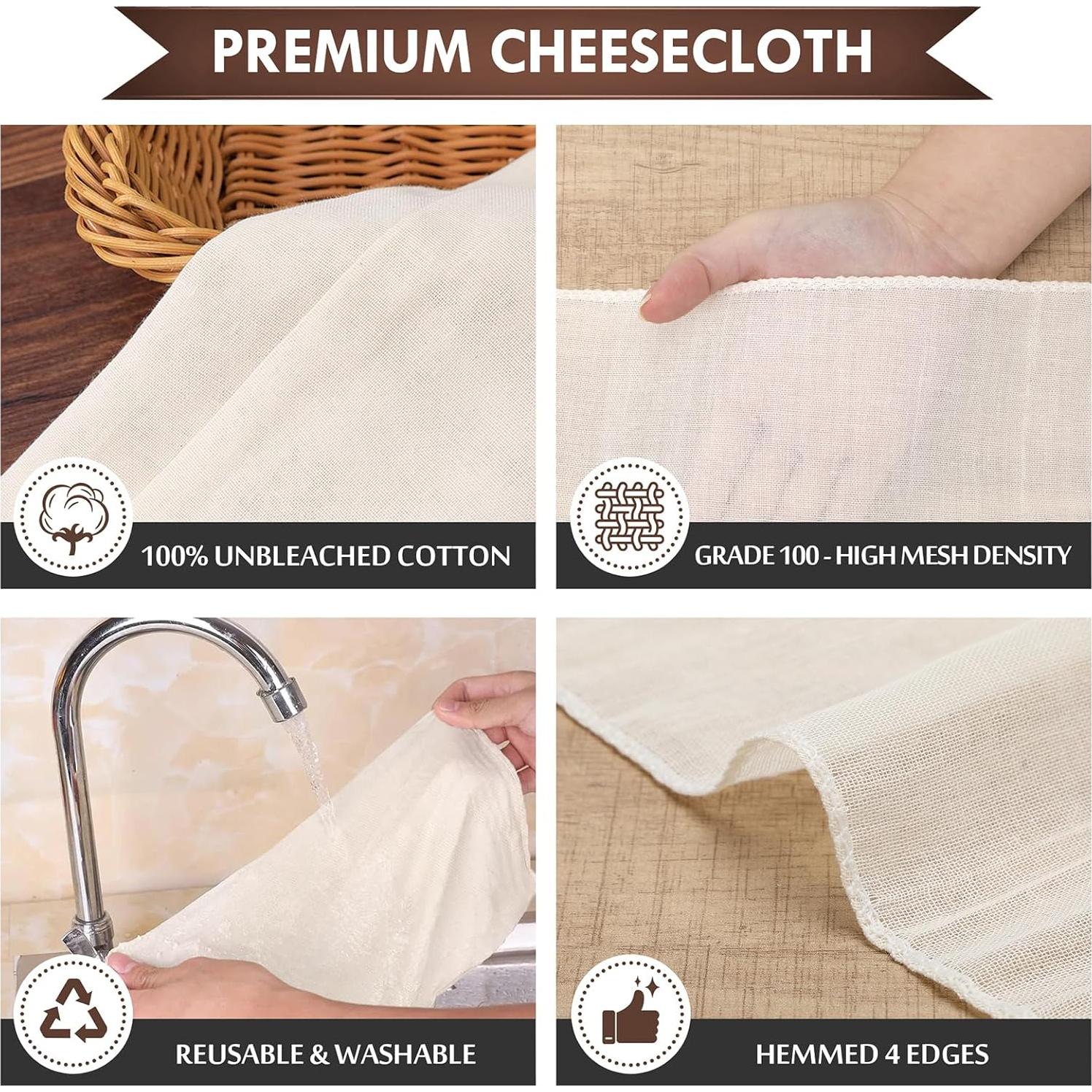 Gasa TOPULORS 6 PCS 40x40 cm 100% Algodón Reutilizable