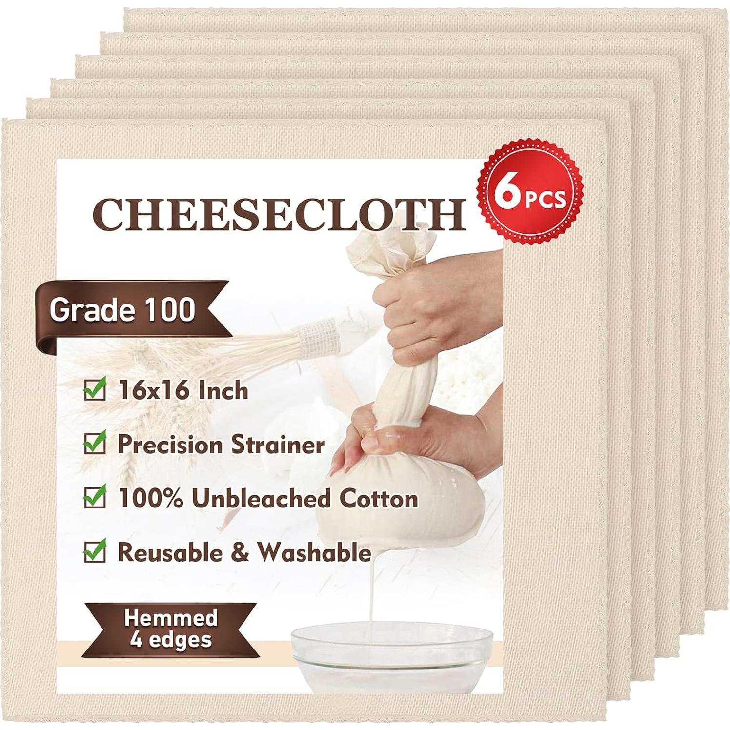 Gasa TOPULORS 6 PCS 40x40 cm 100% Algodón Reutilizable