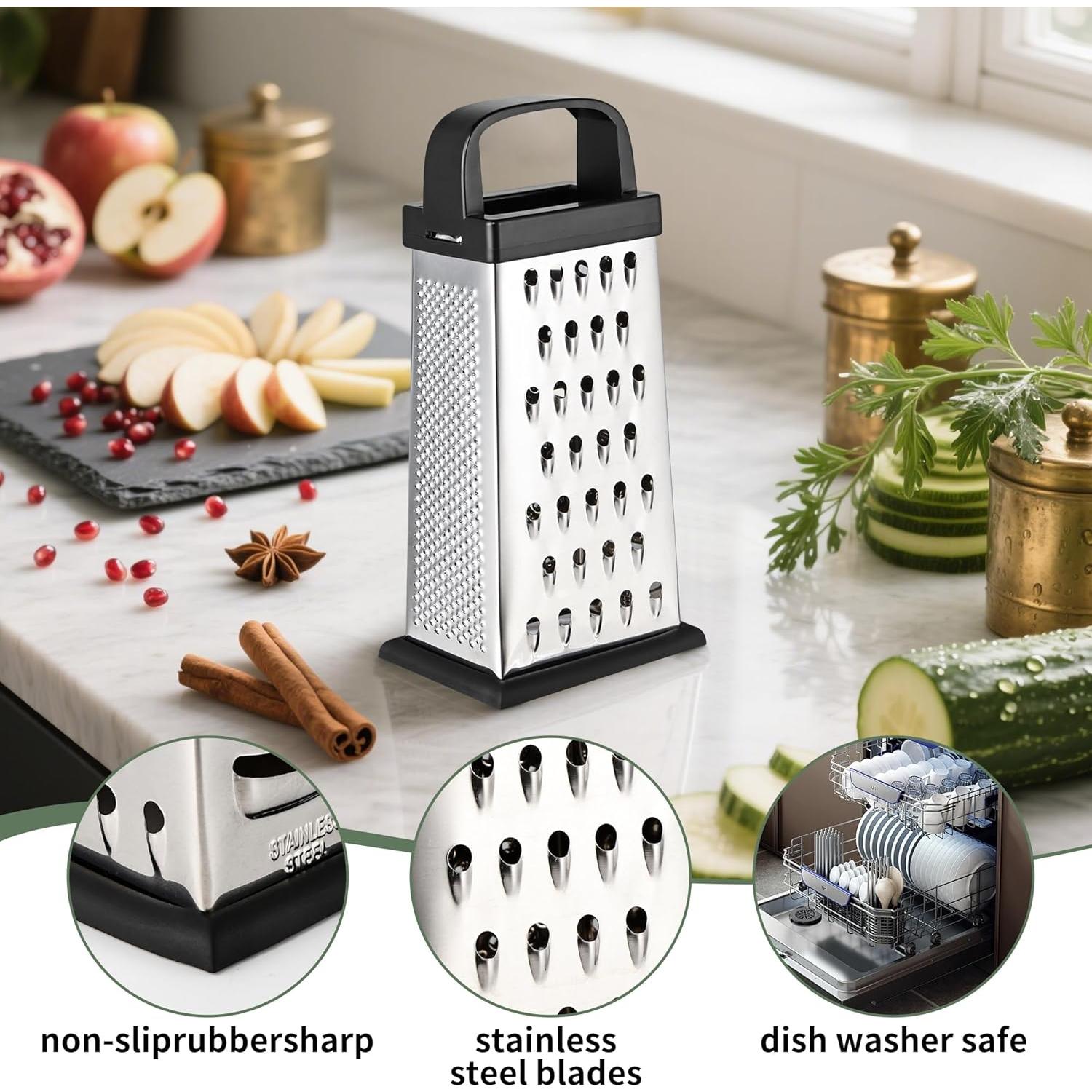 Rallador de Queso Kaishun Acero Inoxidable 20.3 cm Negro