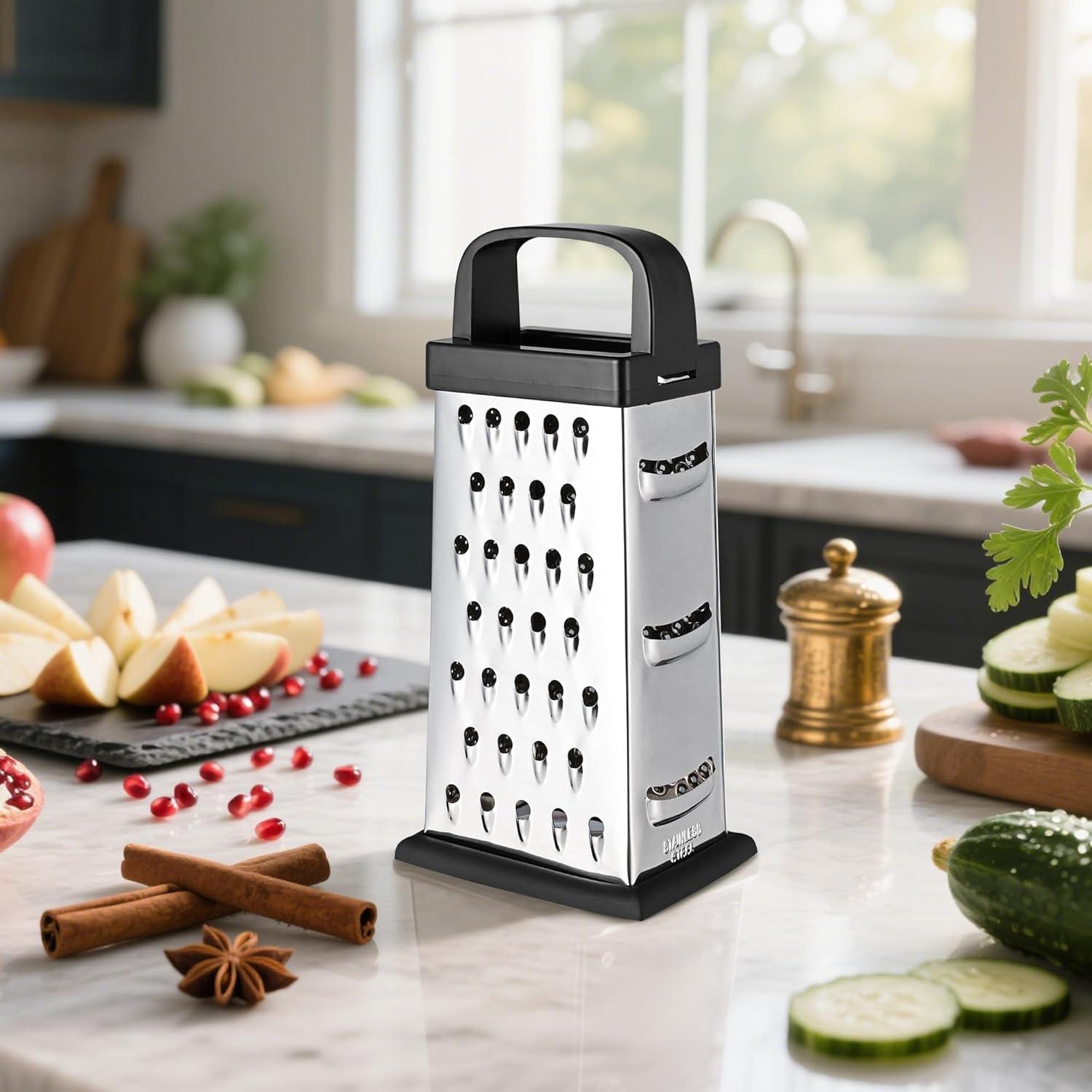 Rallador de Queso Kaishun Acero Inoxidable 20.3 cm Negro