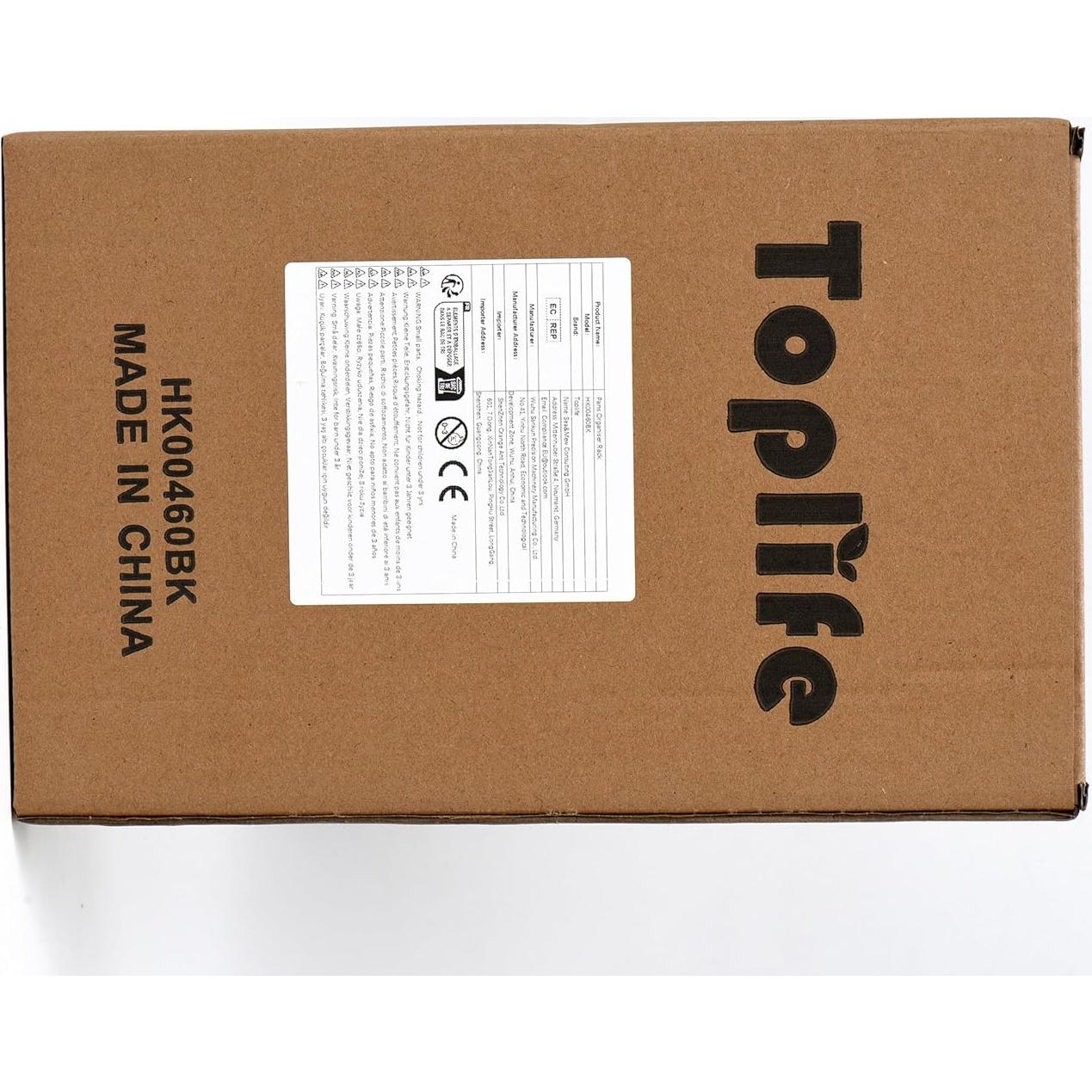 Organizador de Tapas Toplife Ajustable para Cocina - Negro