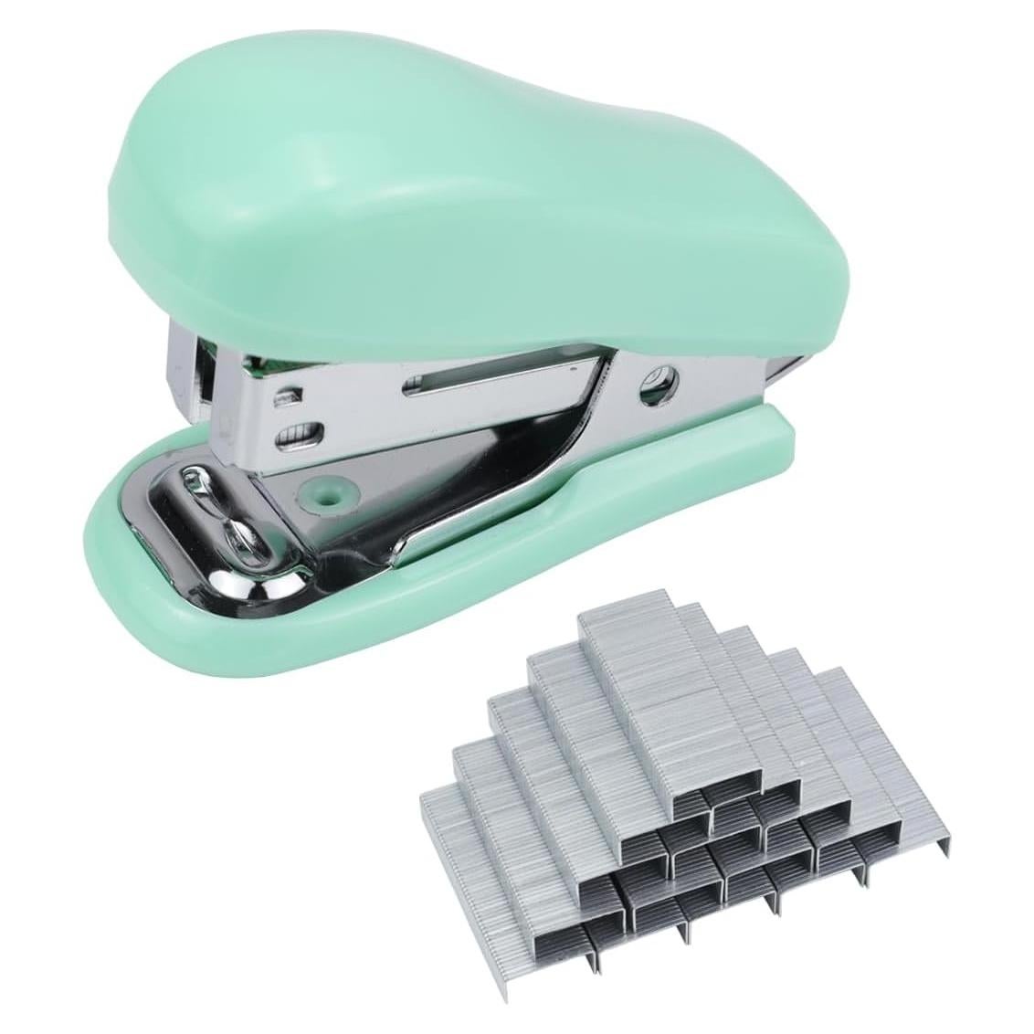 Grapadora Mini Aacehlh Verde con 750 Grapas y Removedor