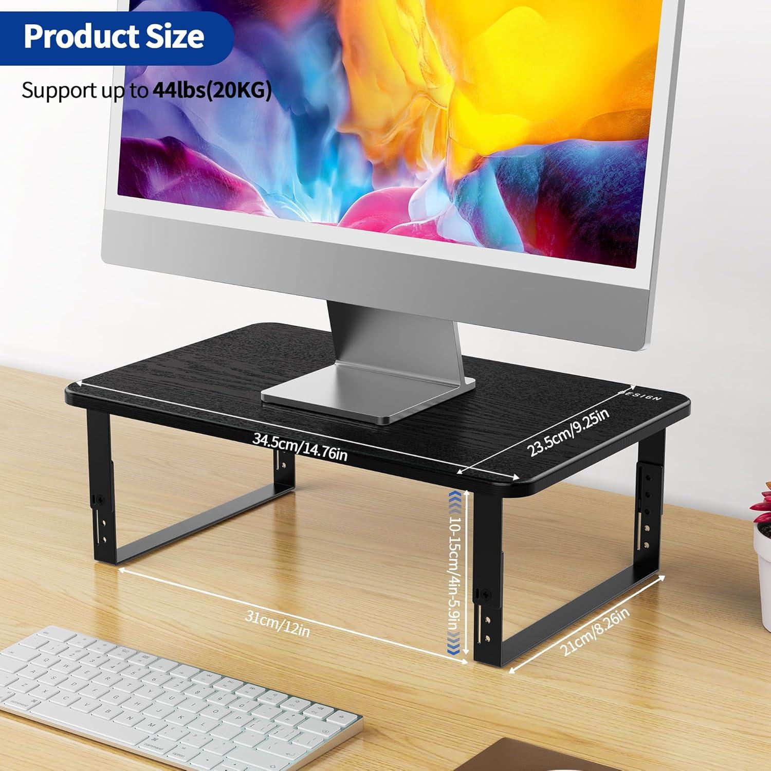 Soporte para Monitor Ergonómico BESIGN MS01 Ajustable Negro