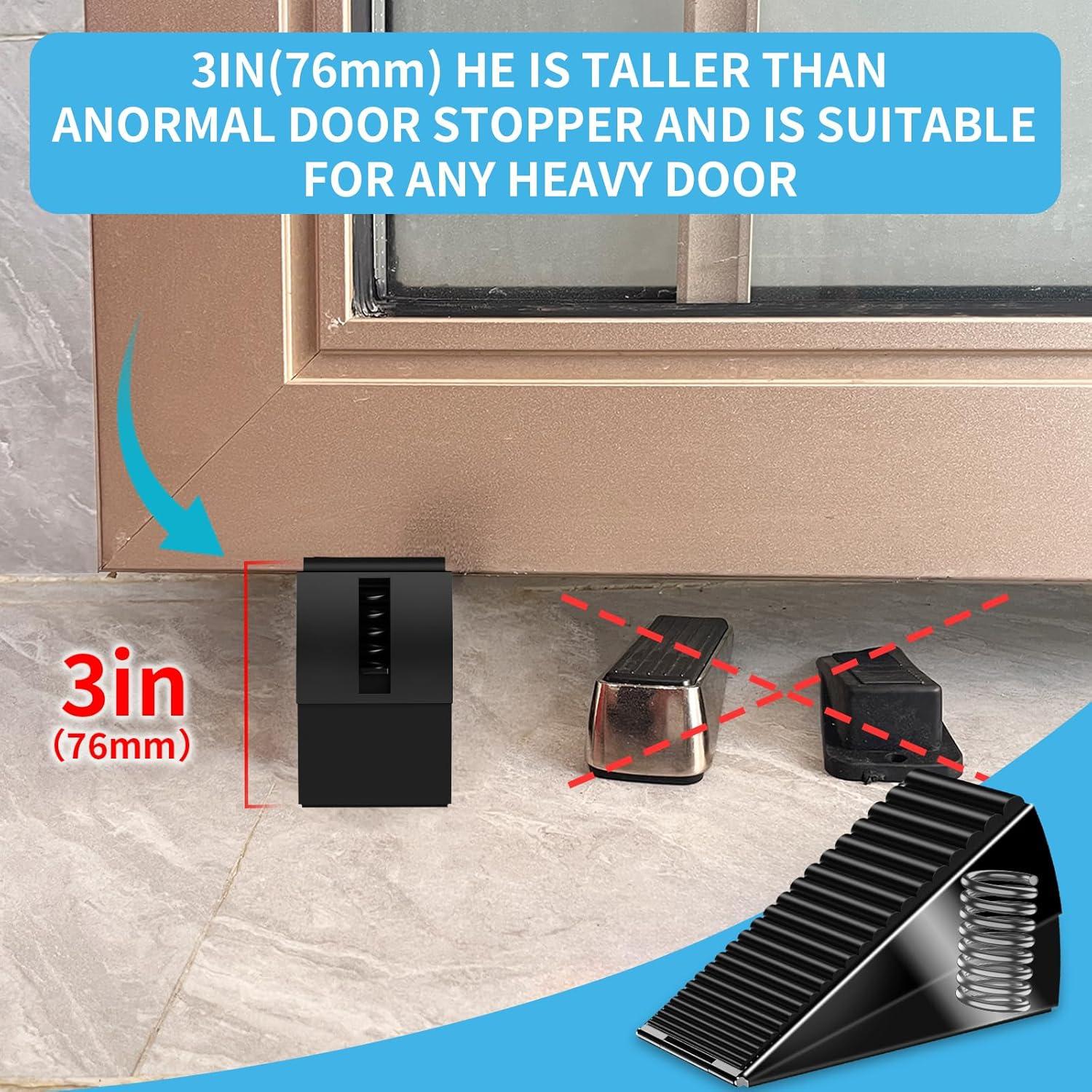 Tope de puerta alto AIMAXINKE de acero inoxidable 76 mm