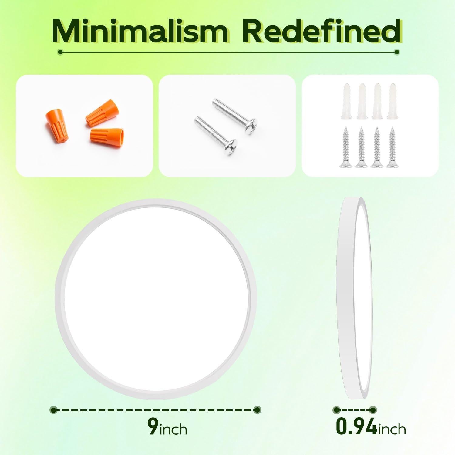 Luz de Panel LED Hykolity 22.86 cm 18W CCT Seleccionable