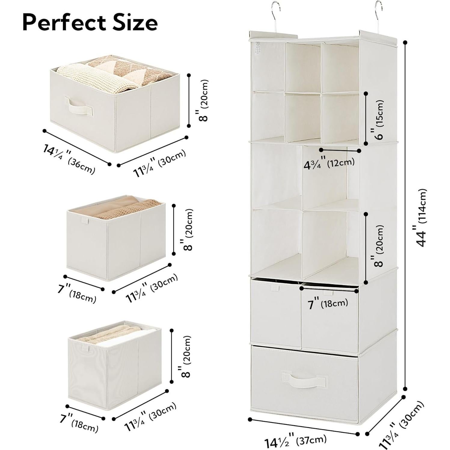 Organizador de Closet Colgante GRANNY SAYS Beige 6 Niveles