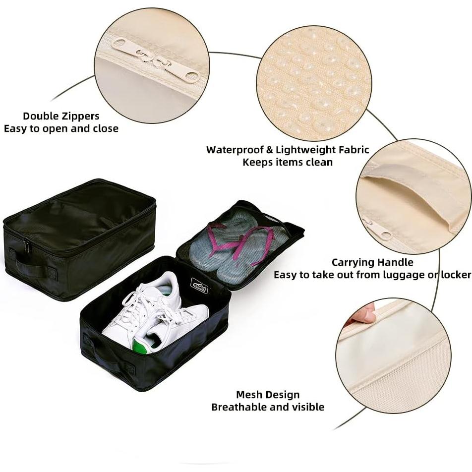 Bolsas de Viaje para Zapatos JJ POWER - Impermeables, 2 Paquetes