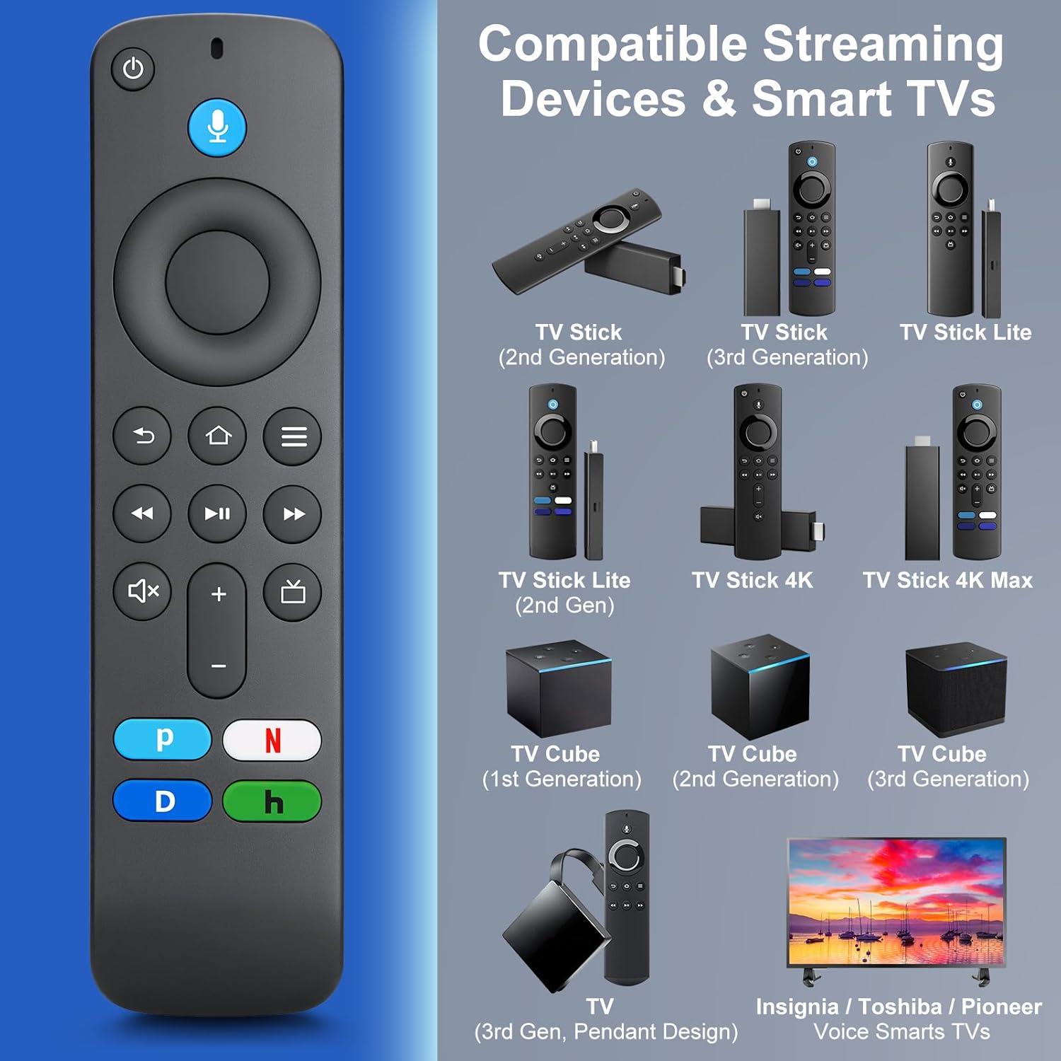 Control Remoto de Voz Angrox AMZ3 para TV Stick y TVs Inteligentes
