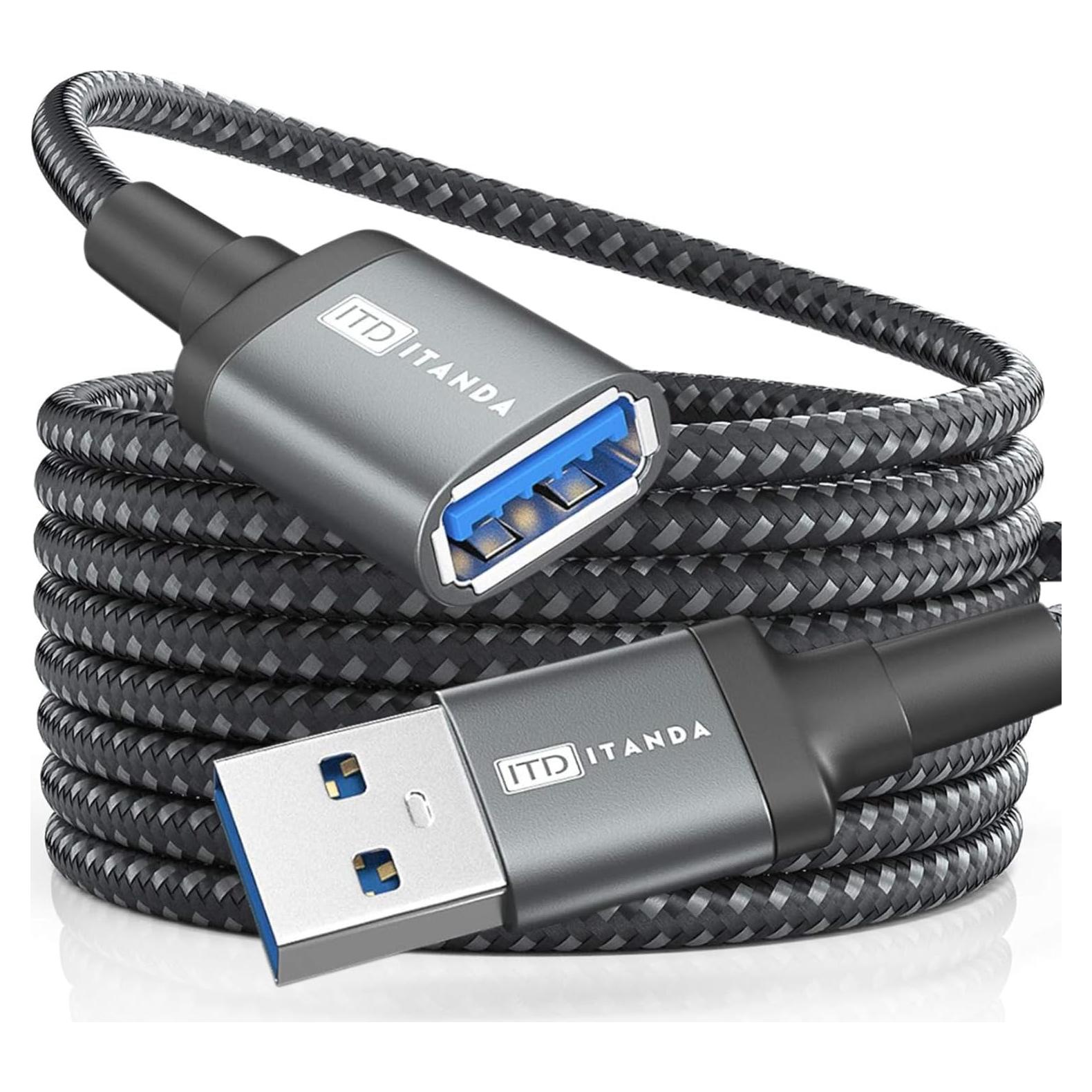 Cable de Extensión USB 3.0 ITD ITANDA 0.46 m Gris 5Gbps