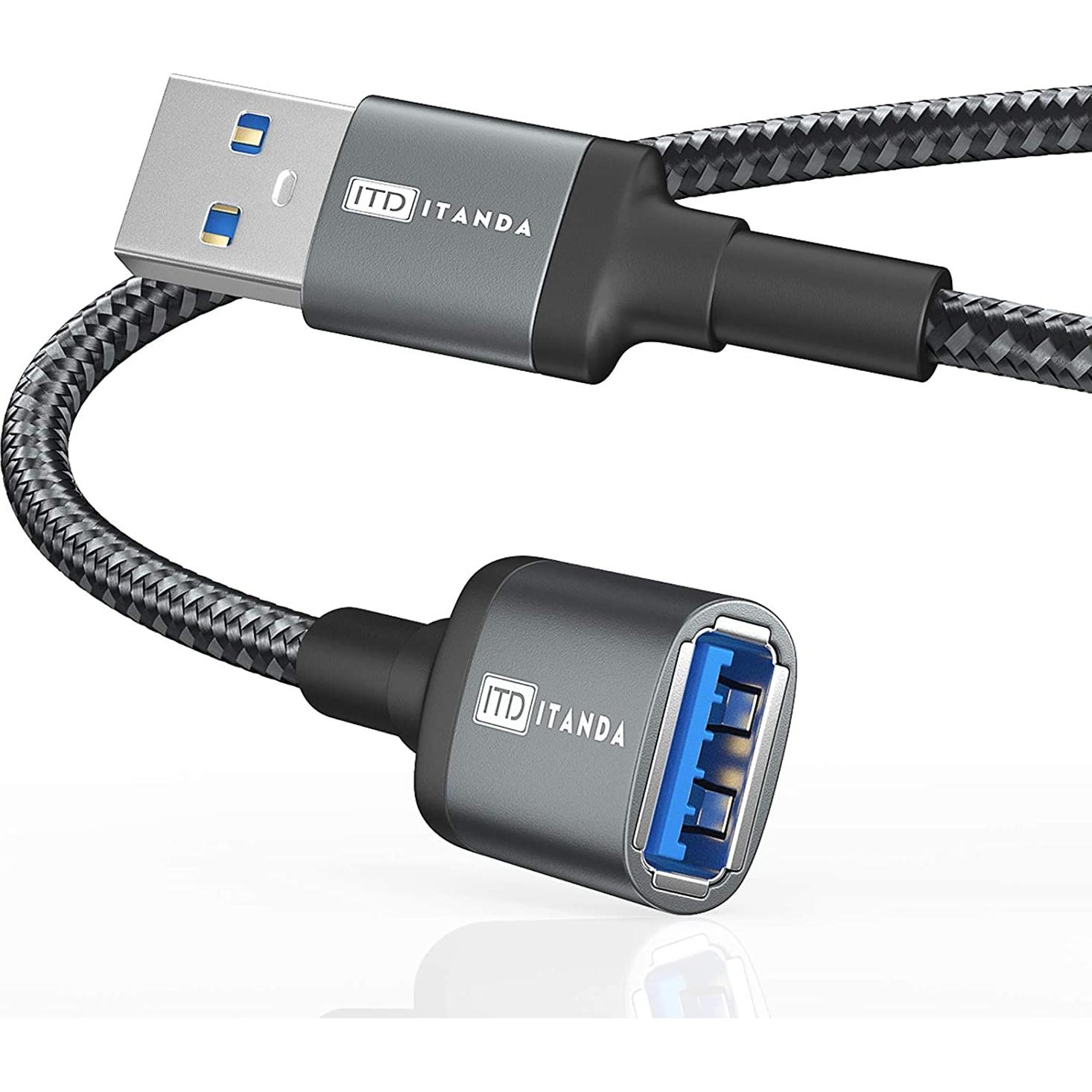 Cable de Extensión USB 3.0 ITD ITANDA 0.46 m Gris 5Gbps