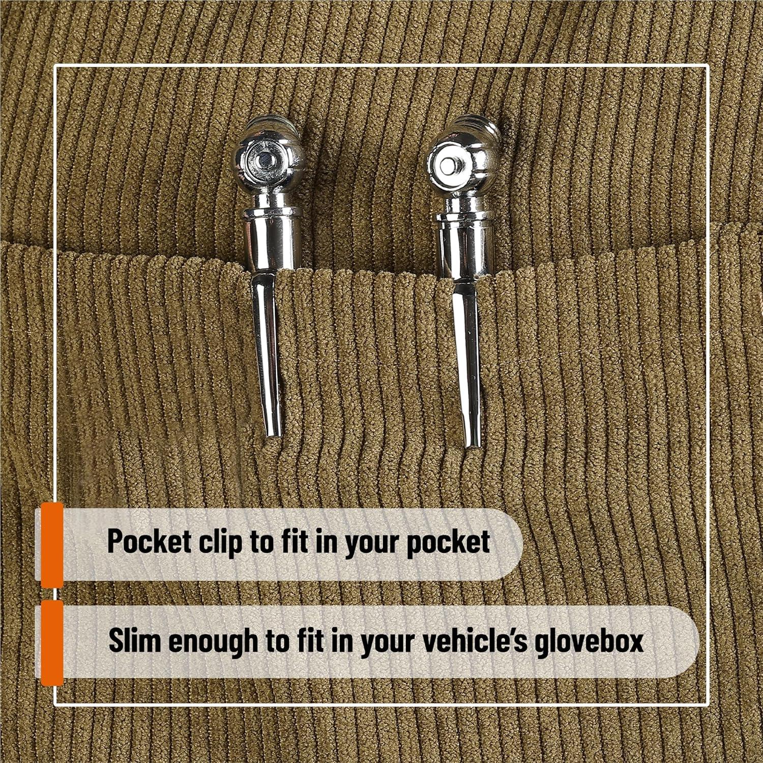 Medidor de Presión de Neumáticos UNCO - 2 Paquete, 10-75 PSI