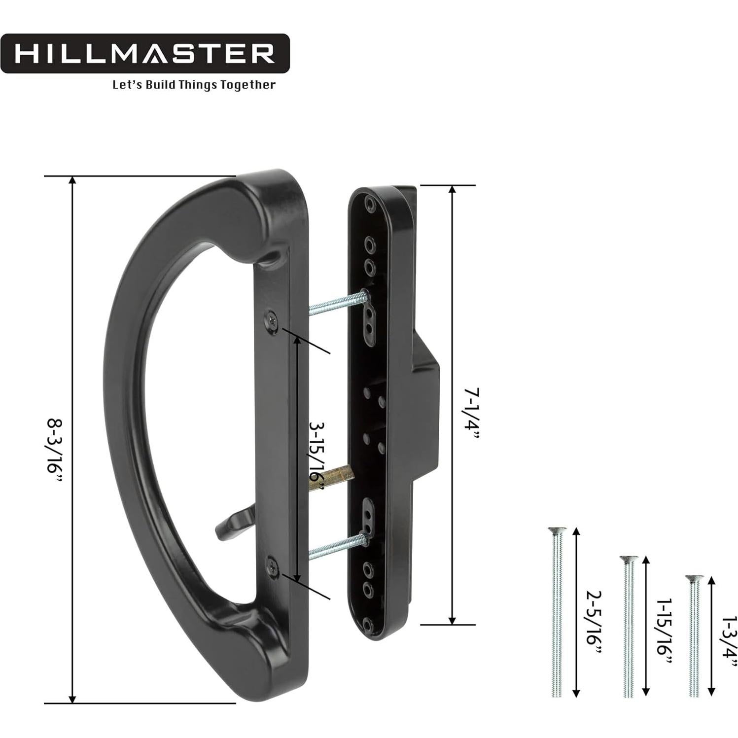 Juego de Manijas para Puerta de Patio HILLMASTER Negro 45°