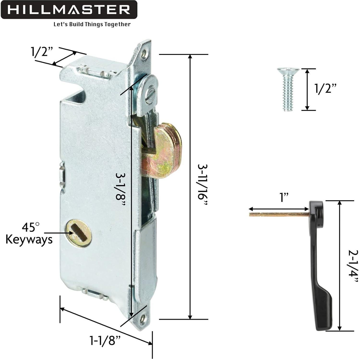 Juego de Manijas para Puerta de Patio HILLMASTER Negro 45°