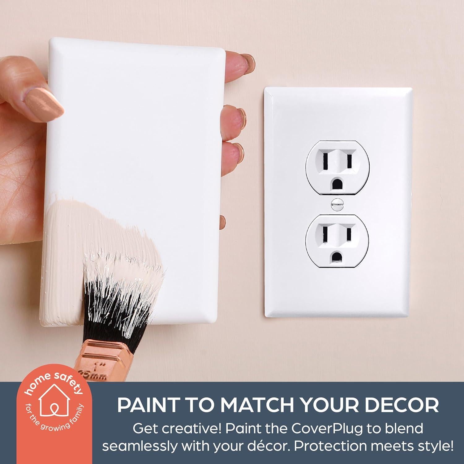 Cubierta de enchufe pintable Dreambaby - Seguridad infantil (2 unidades)