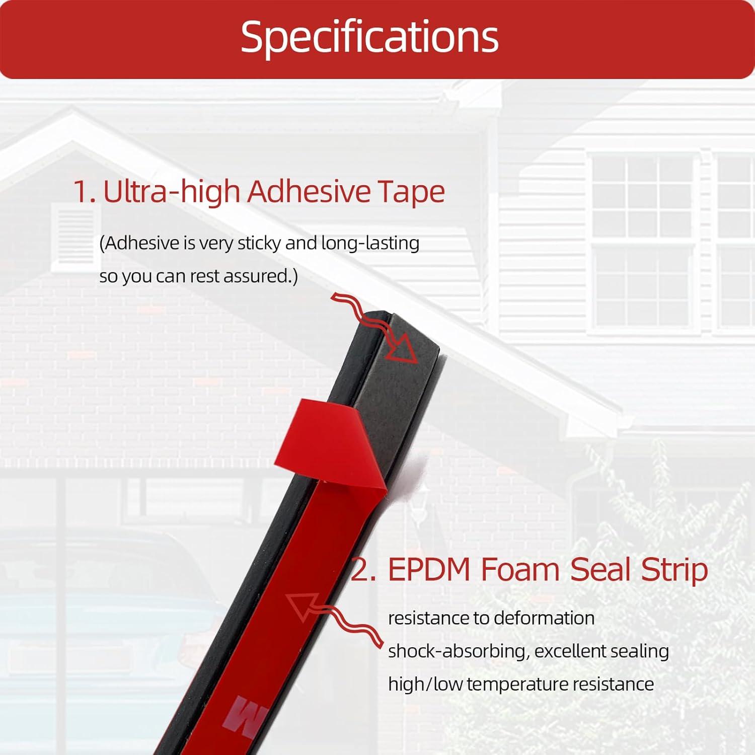 Tira de Sellado de Goma Espuma Aroilder 3.96m Negra