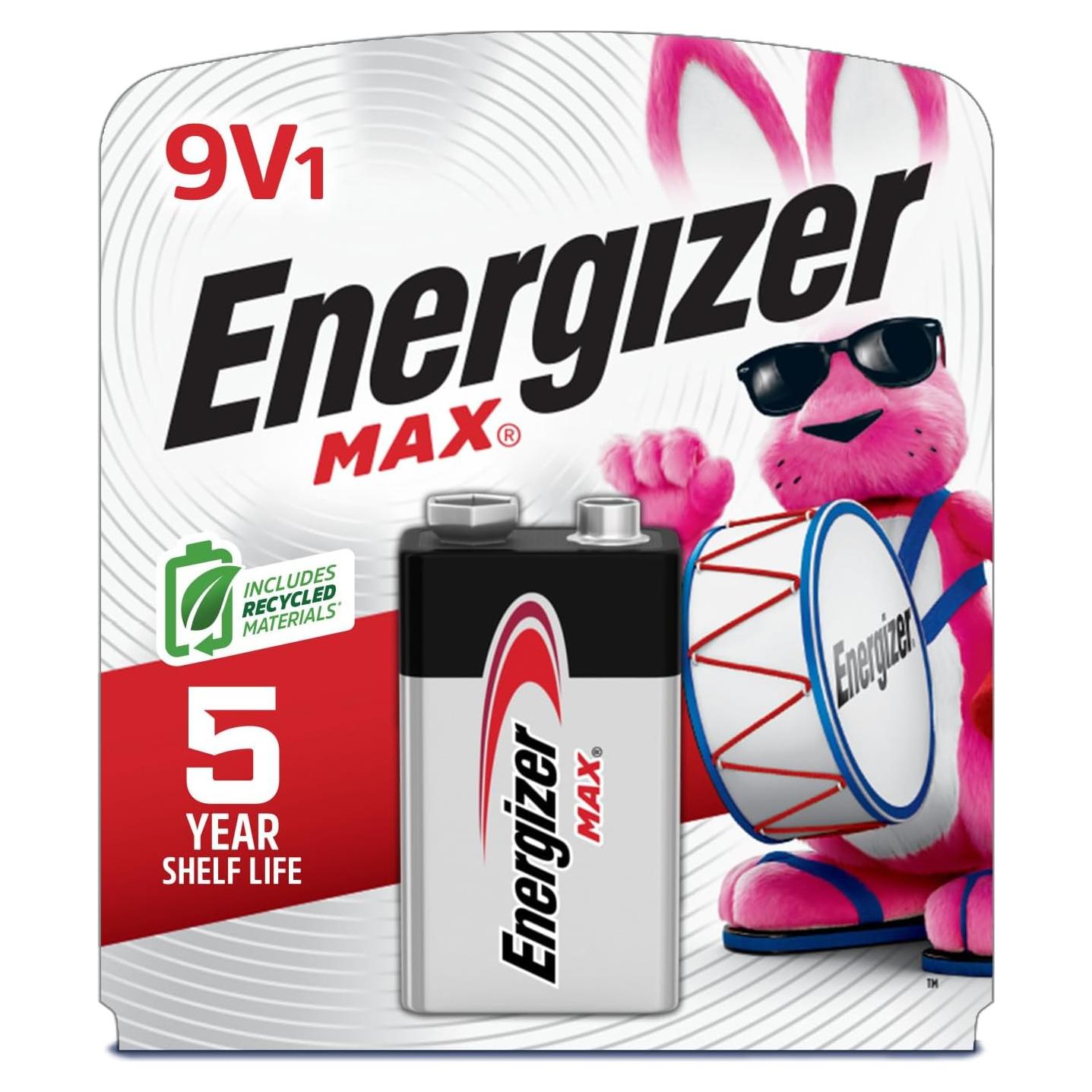 Batería Alcalina Energizer MAX 9V - 1 Paquete - Duradera