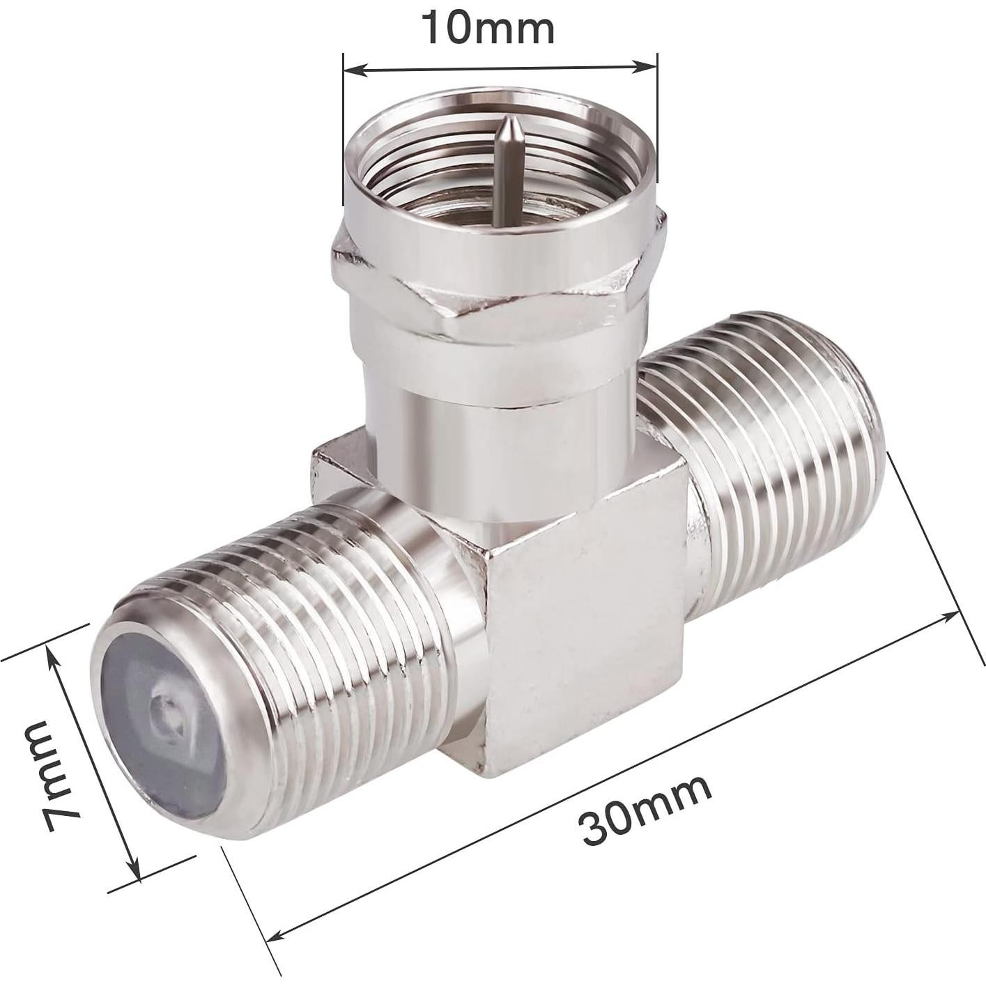 Adaptador Divisor Coaxial Goupchn F Macho a Doble F Hembra