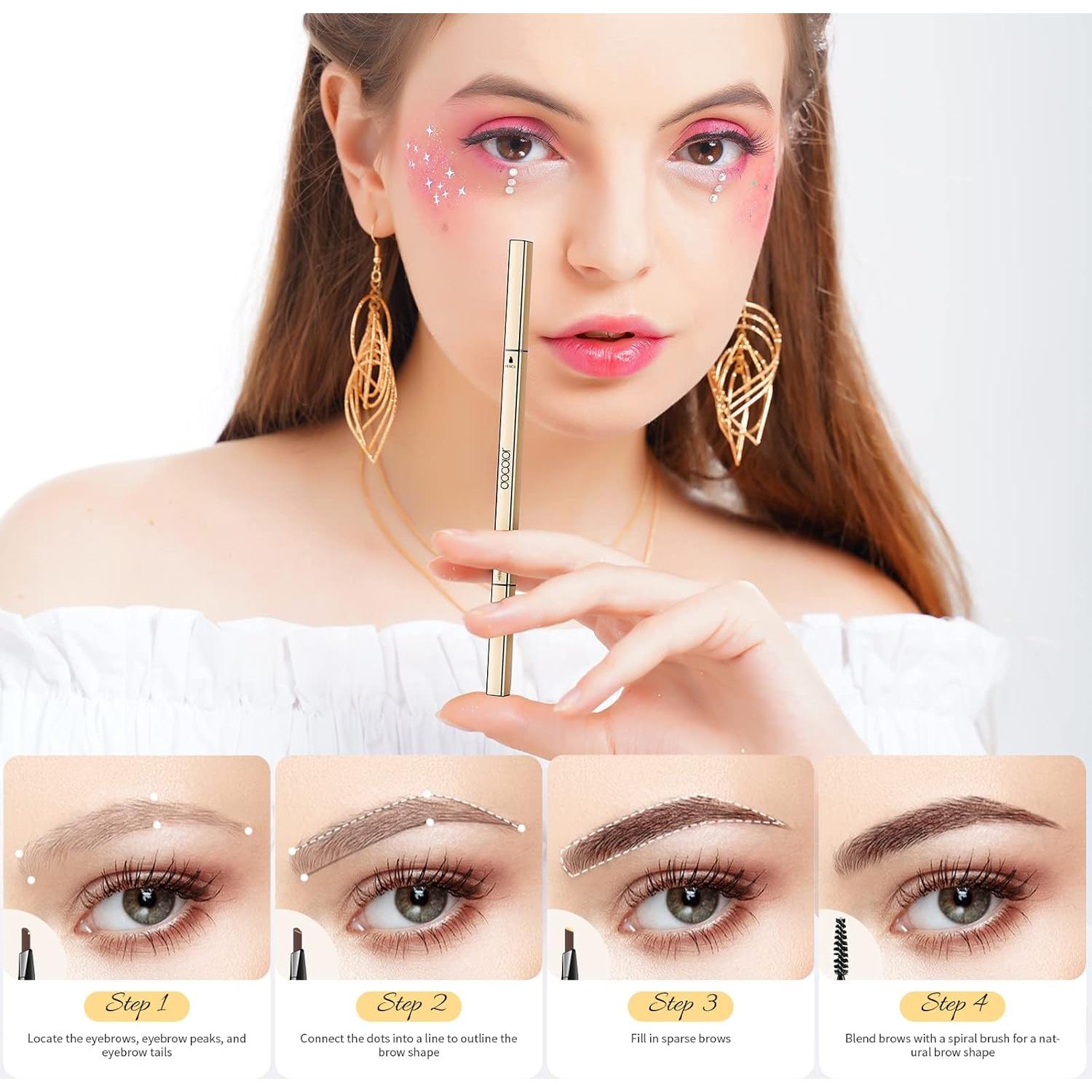 Lápiz Micro para Cejas Docolor 2 Piezas - Definidor a Prueba de Agua