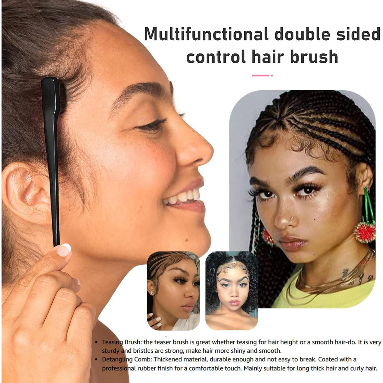 Combo Cepillo y Peine Doble Cara MayaBeauty Negro 2 Piezas