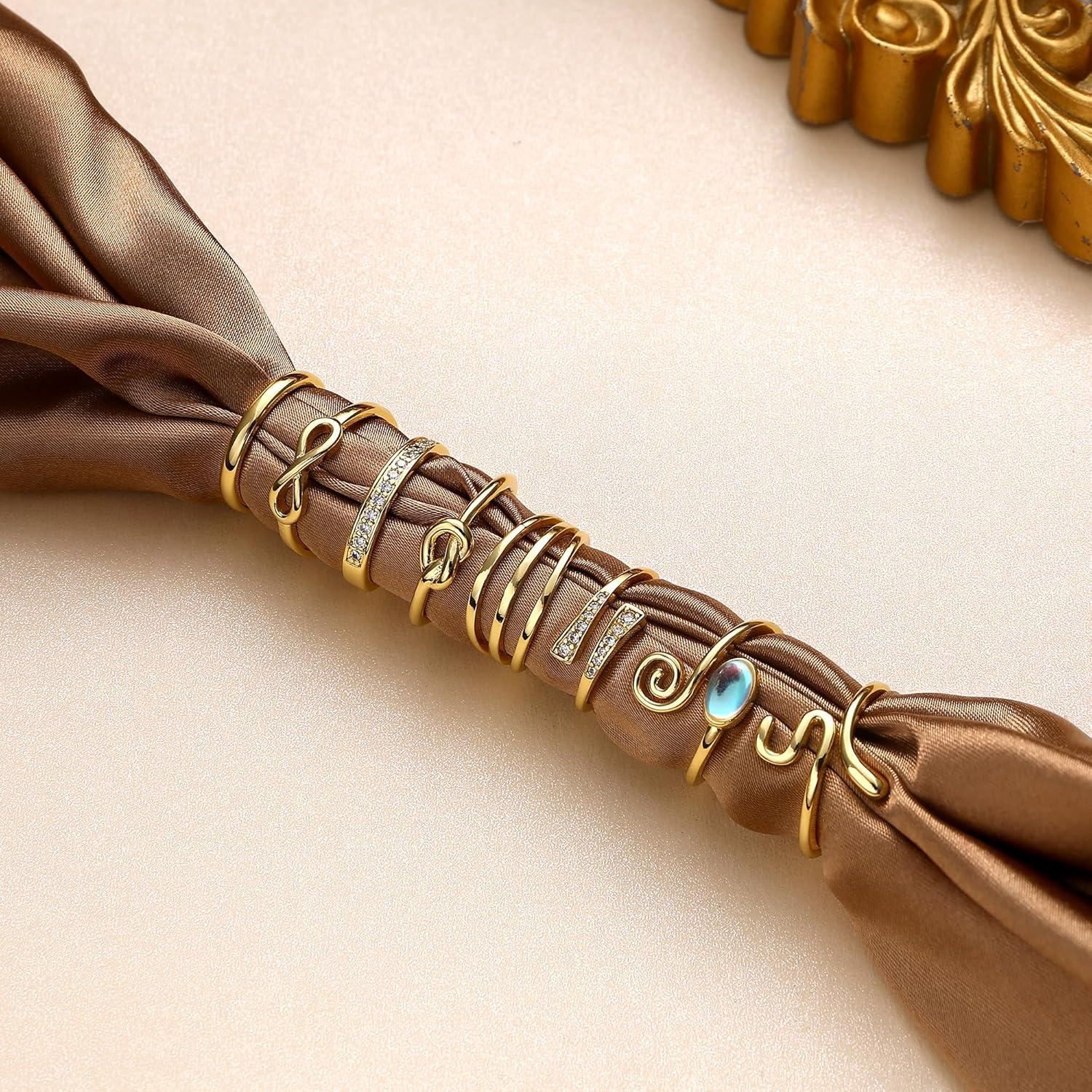 FASACCO 14k Gold Fillled Toe Rings for Women Hug CZ Triple Moonstone Snake Knot Simple Band Toe Rings Adjustable Toe Rings