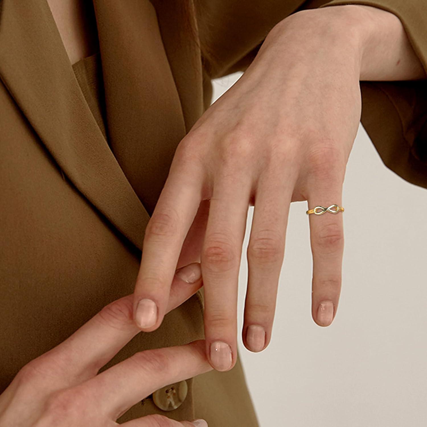 FASACCO 14k Gold Fillled Toe Rings for Women Hug CZ Triple Moonstone Snake Knot Simple Band Toe Rings Adjustable Toe Rings