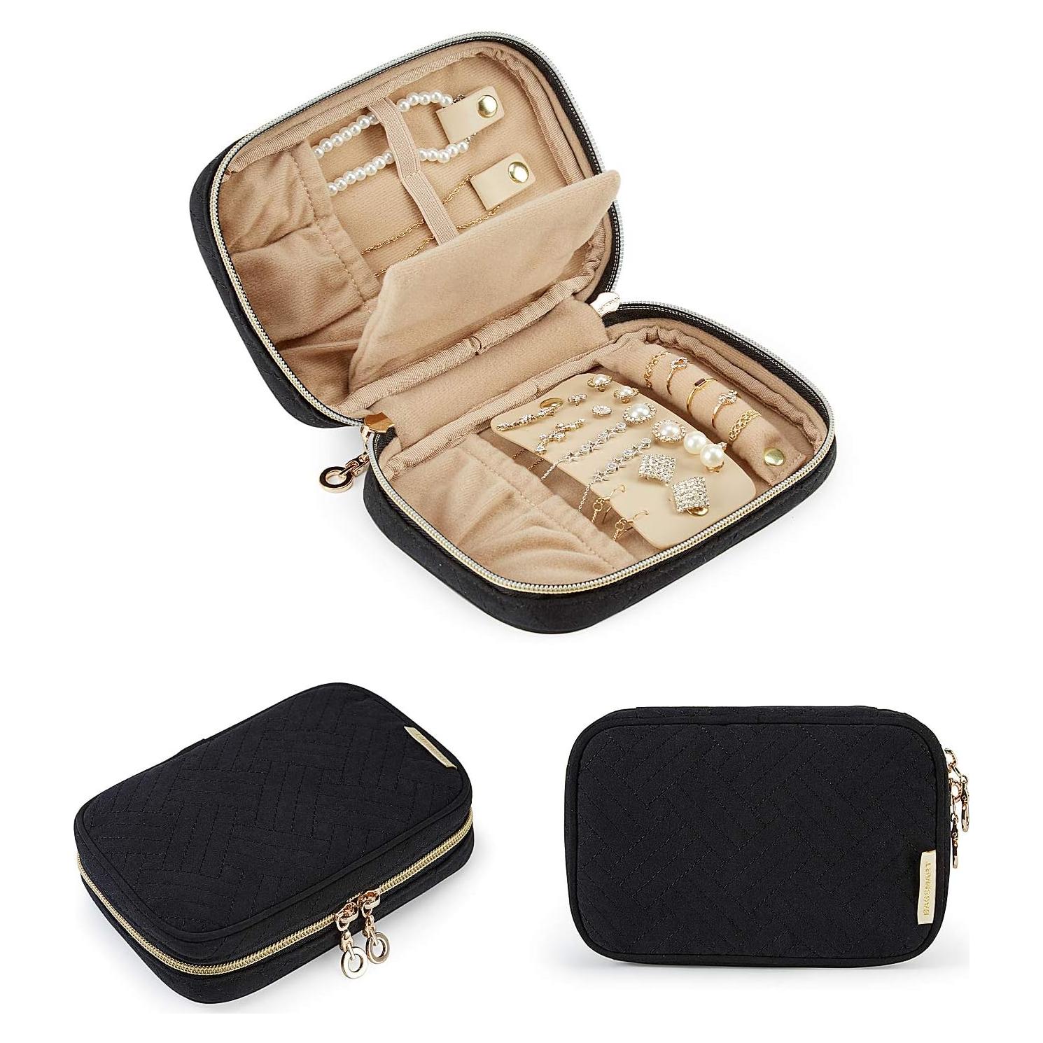 Organizador de Joyería de Viaje BAGSMART Negro Compacto