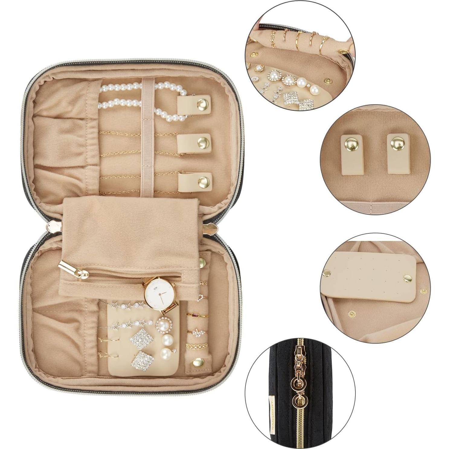 Organizador de Joyería de Viaje BAGSMART Negro Compacto