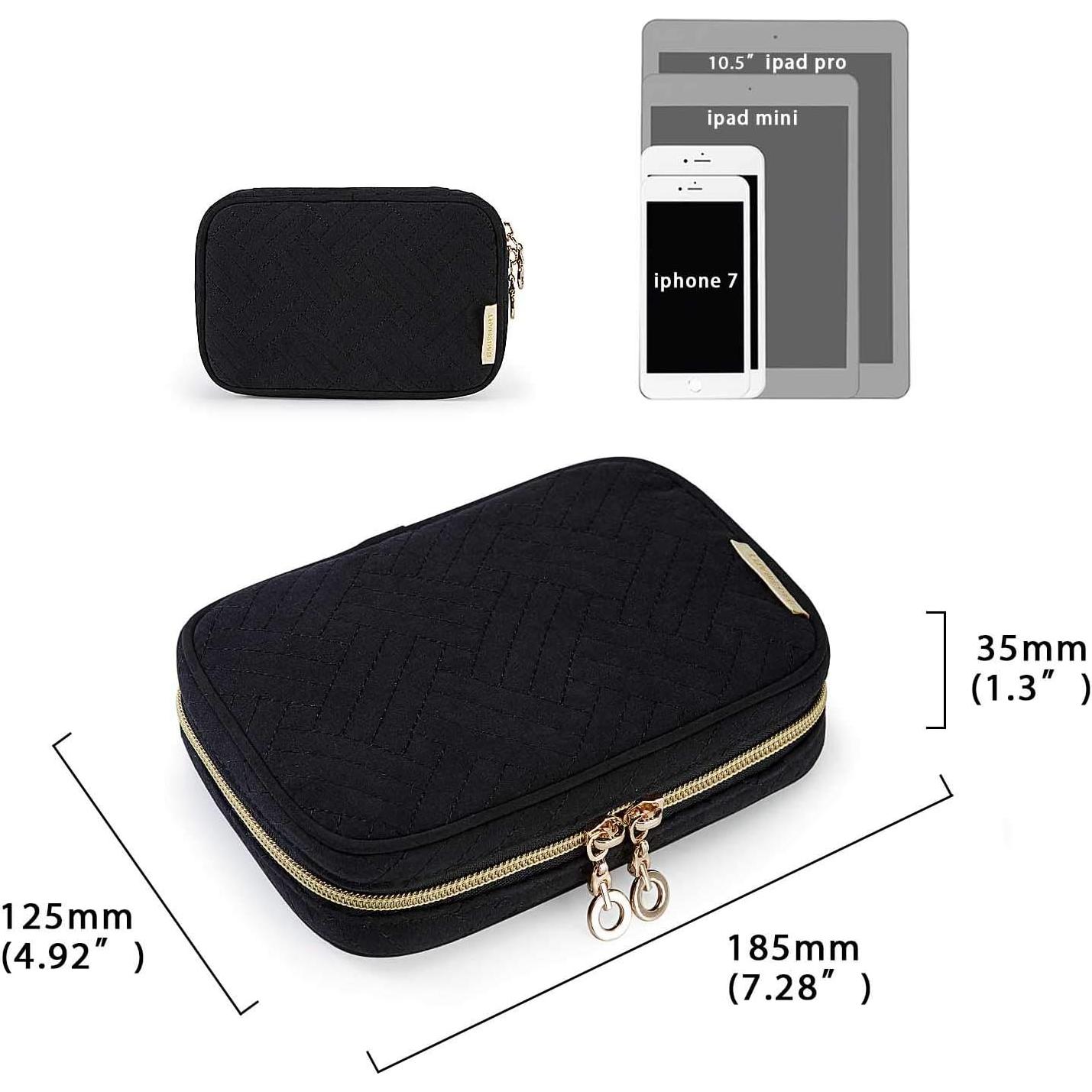 Organizador de Joyería de Viaje BAGSMART Negro Compacto