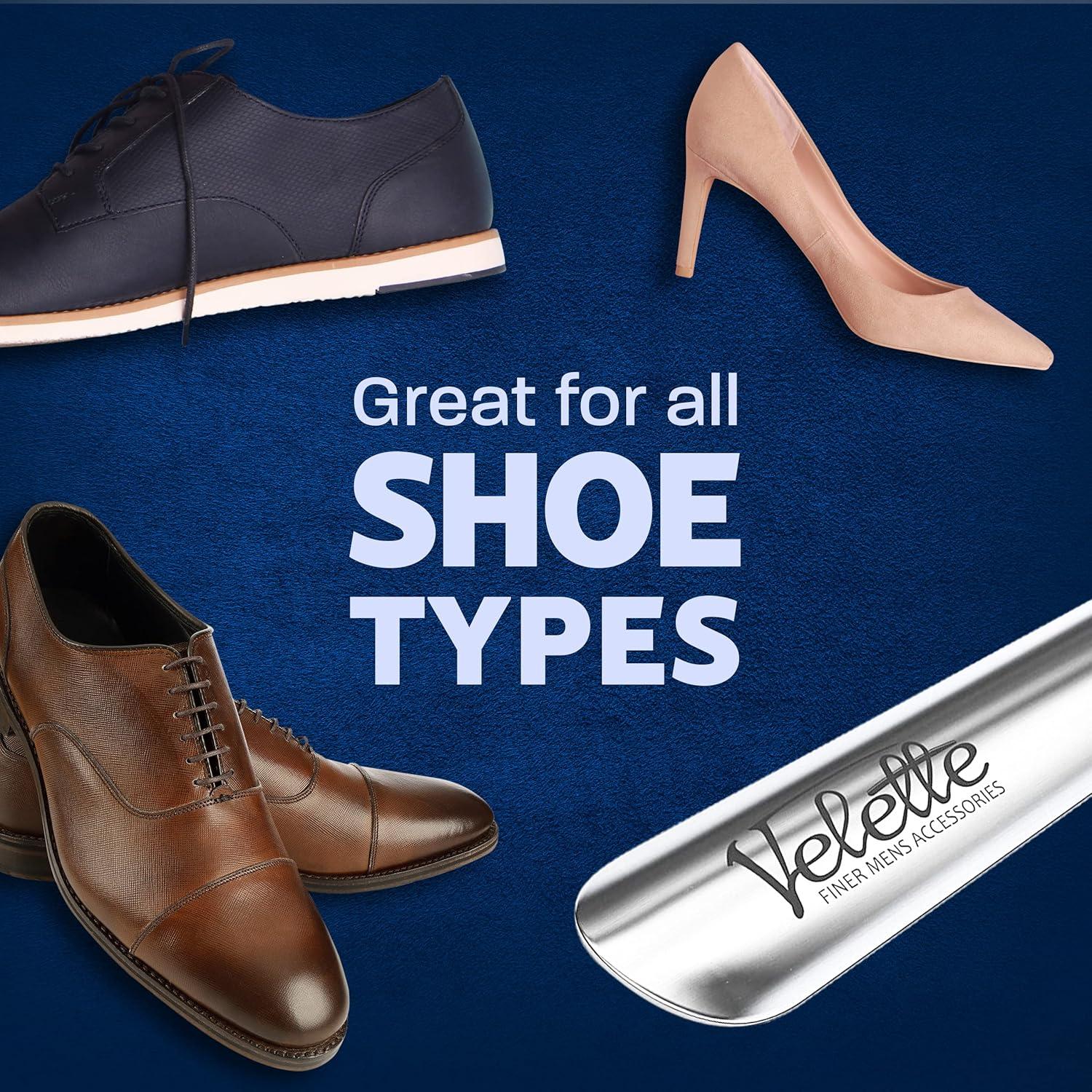 Cuerno de Zapato de Metal Mango Largo para Adultos - 42cm