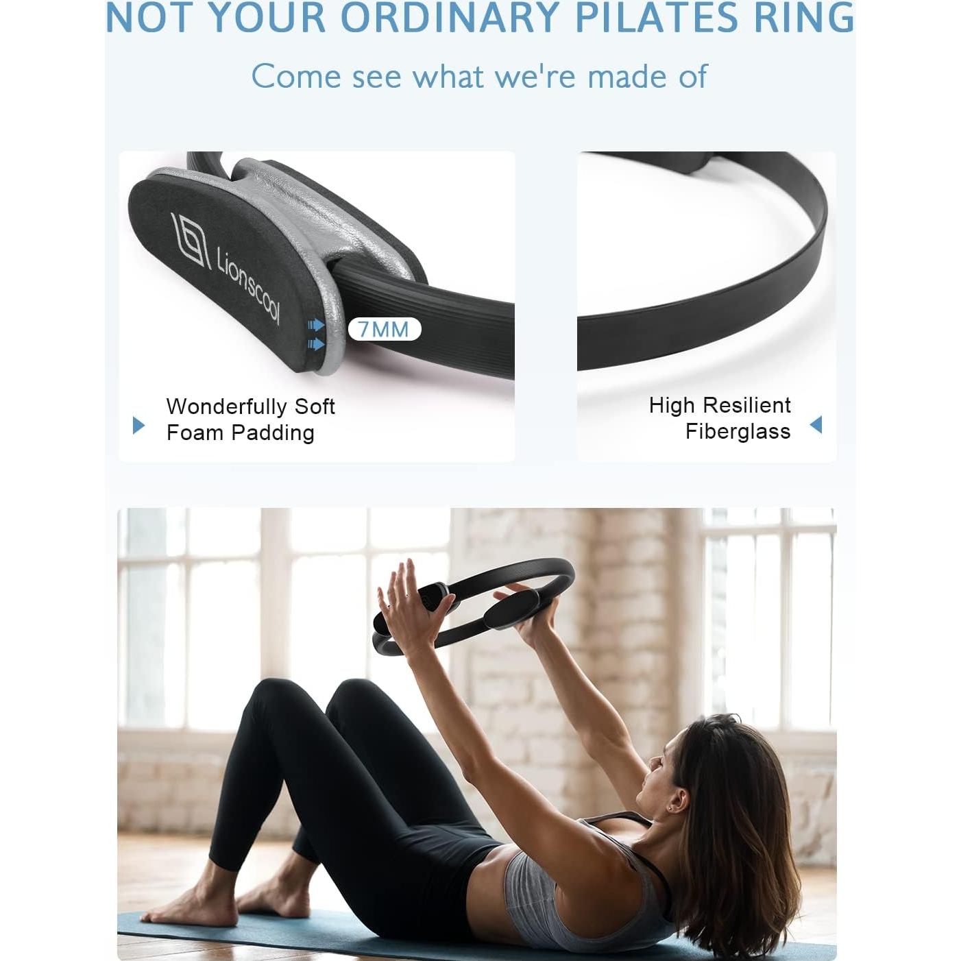 Conjunto de Anillo de Pilates LIONSCOOL 35.56 cm con Accesorios