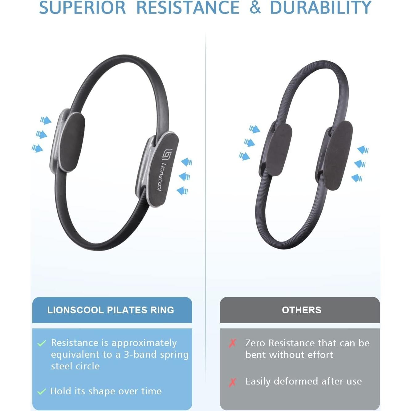 Conjunto de Anillo de Pilates LIONSCOOL 35.56 cm con Accesorios