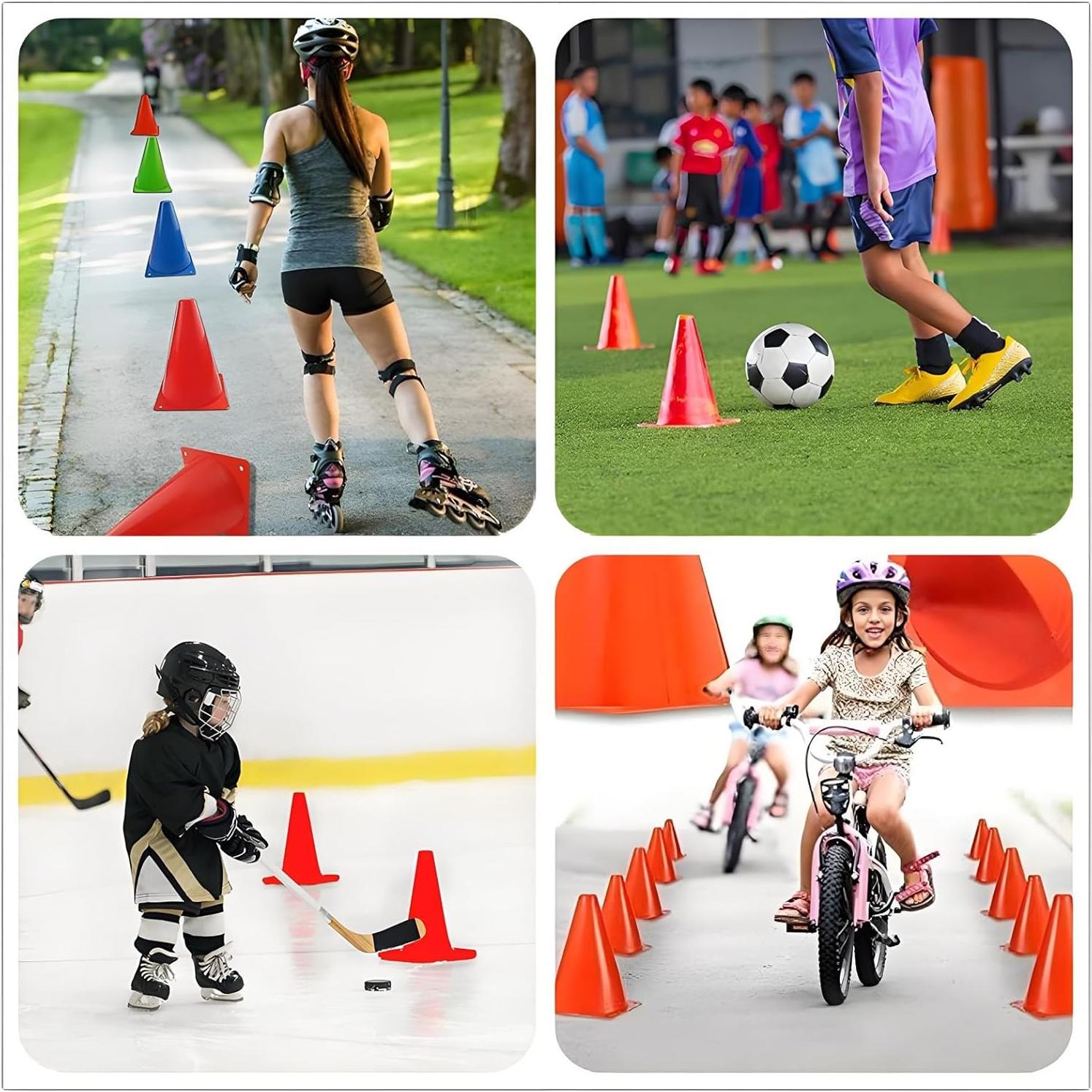 Conos de Fútbol ANSLYQA 23 cm - 20 Piezas con Bolsa