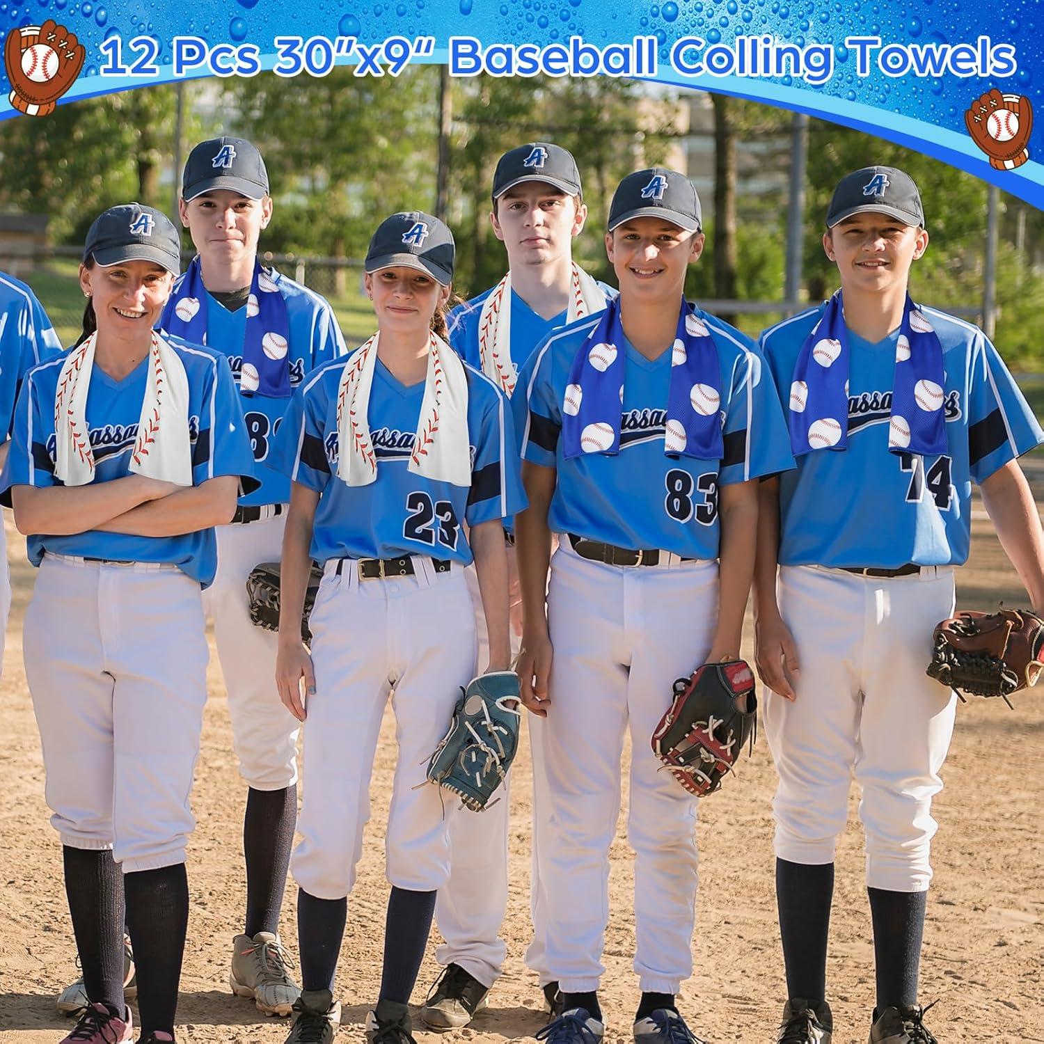 12 Toallas Enfriadoras de Microfibra Remagr 76.2x22.9cm Béisbol