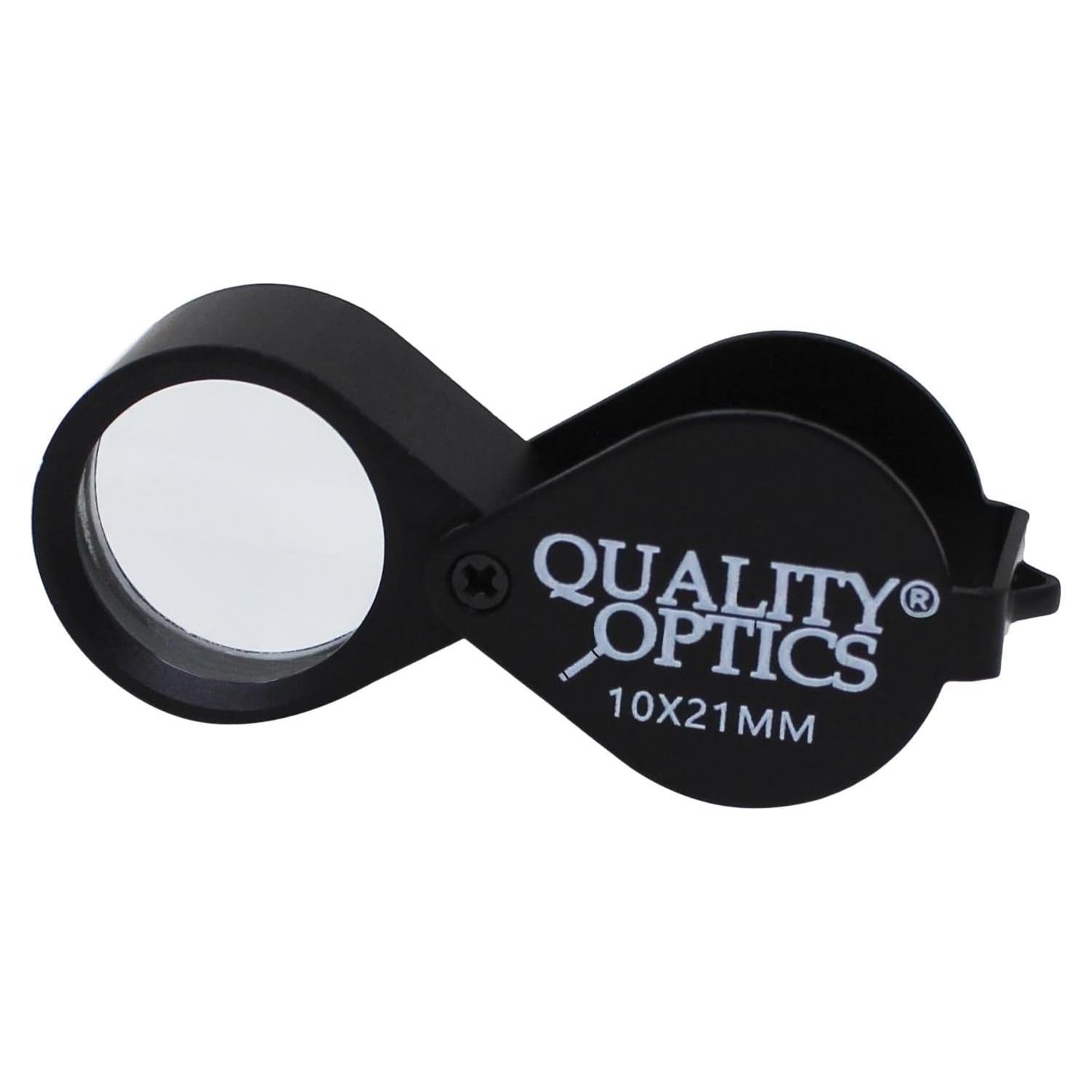 Lupa de bolsillo Quality Optics 10X con lente de vidrio 21mm