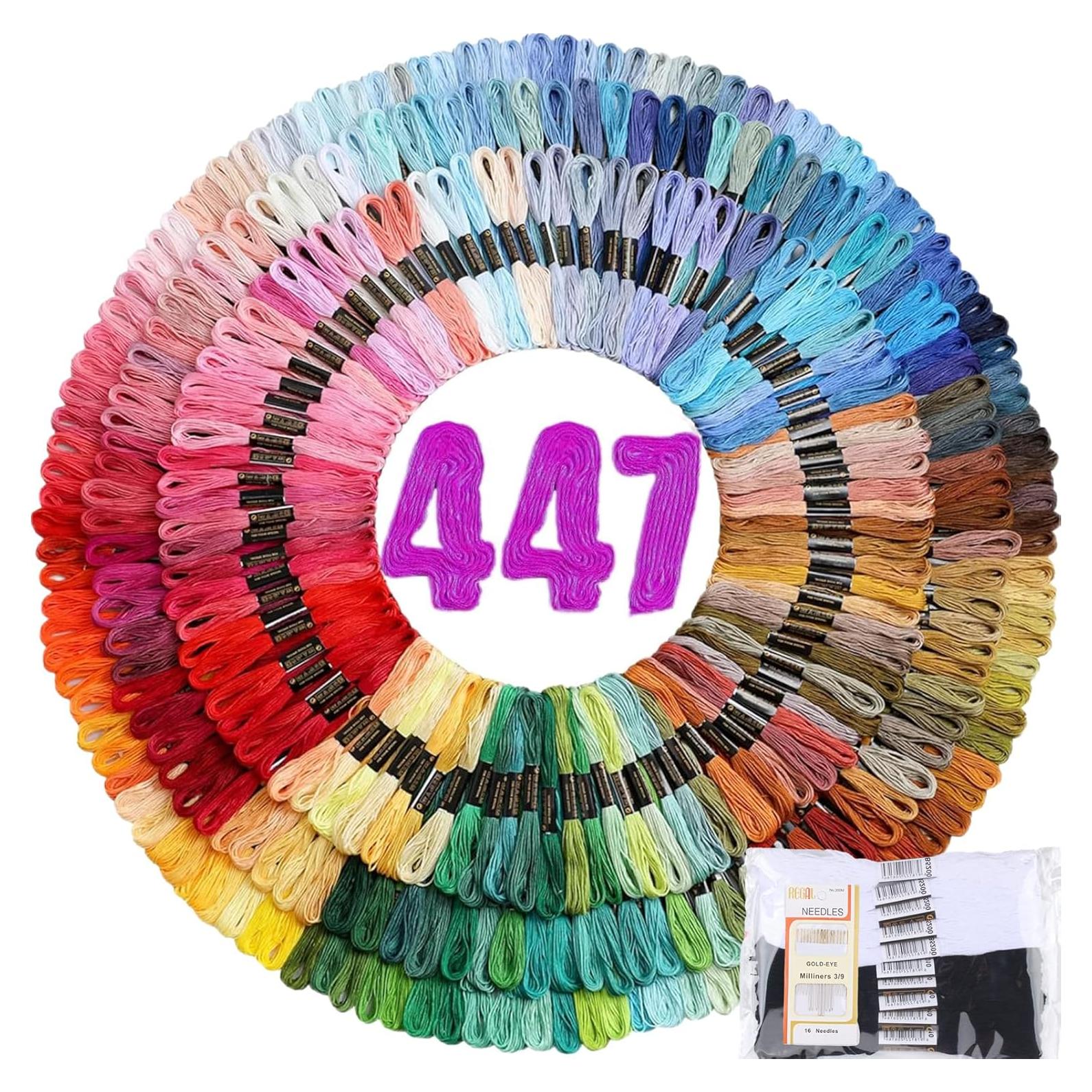 Hilos de Bordado Elementos de Athena - 447 Colores Algodón