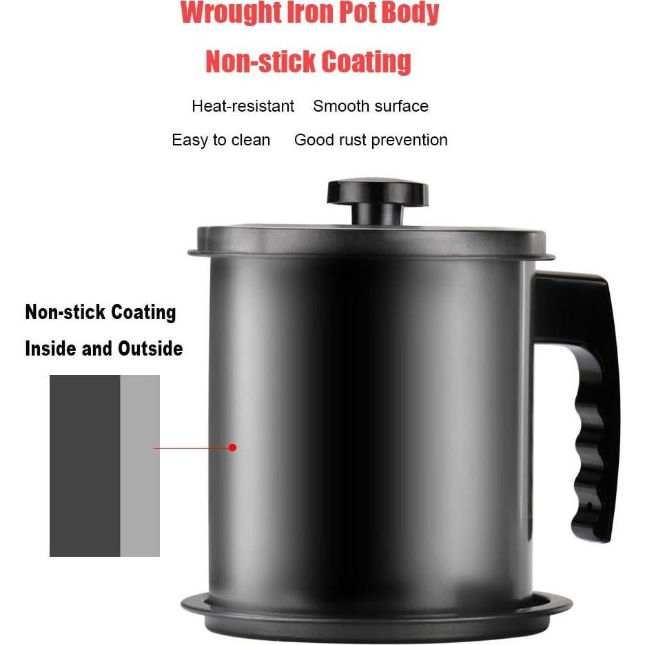 Contenedor de Grasa de Tocino Cambom 1.3L con Colador de Malla