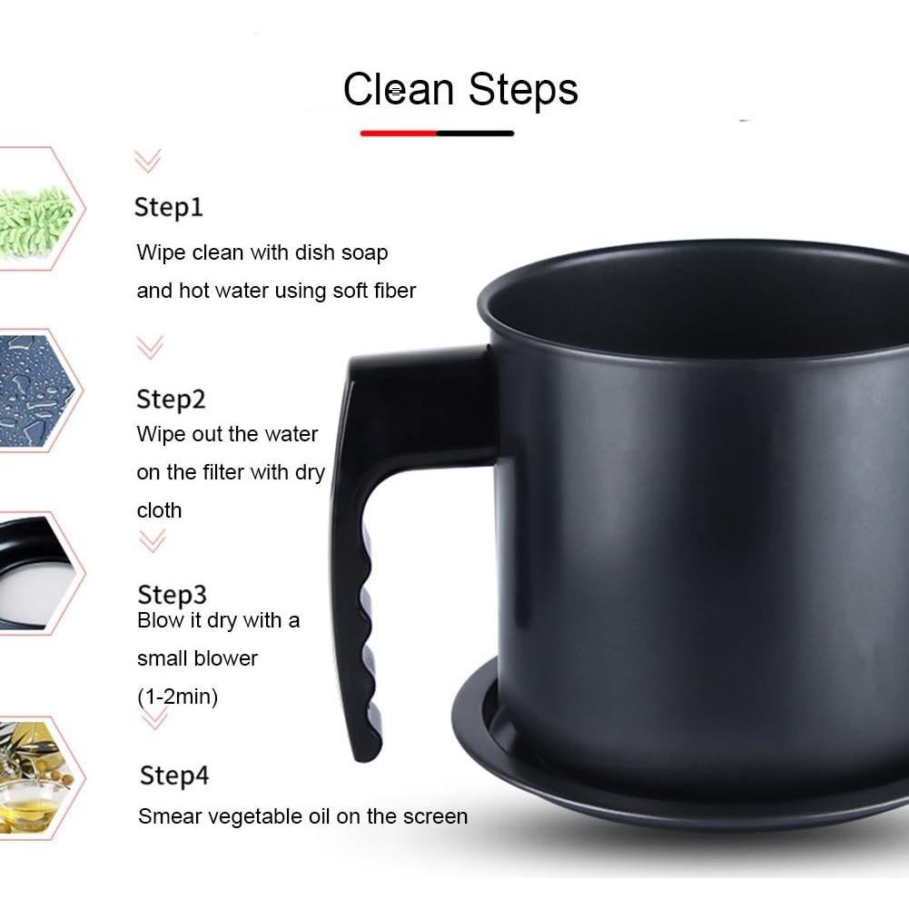 Contenedor de Grasa de Tocino Cambom 1.3L con Colador de Malla