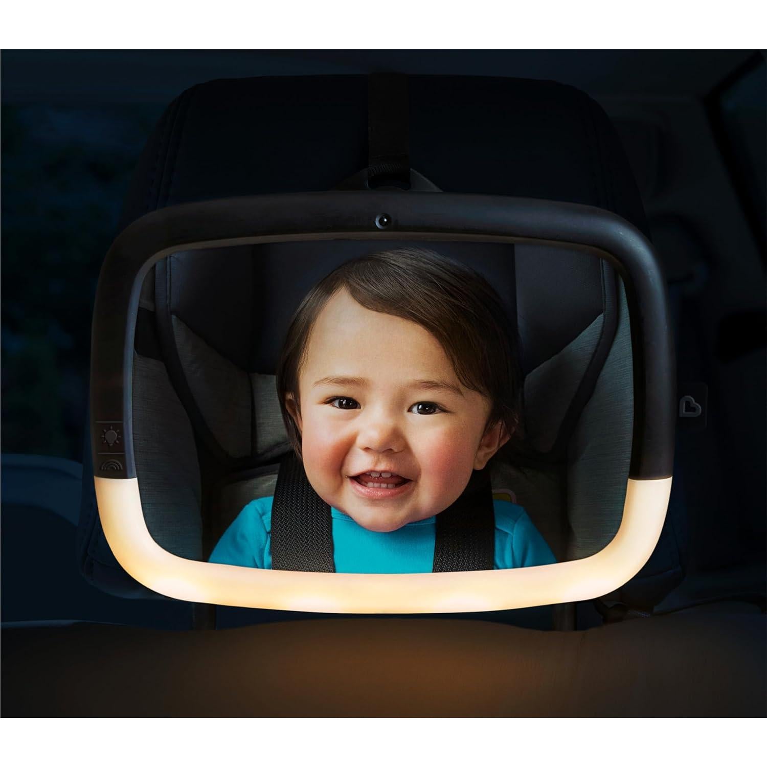Espejo para coche Munchkin Brica con luz LED nocturna 28.5x20.3 cm