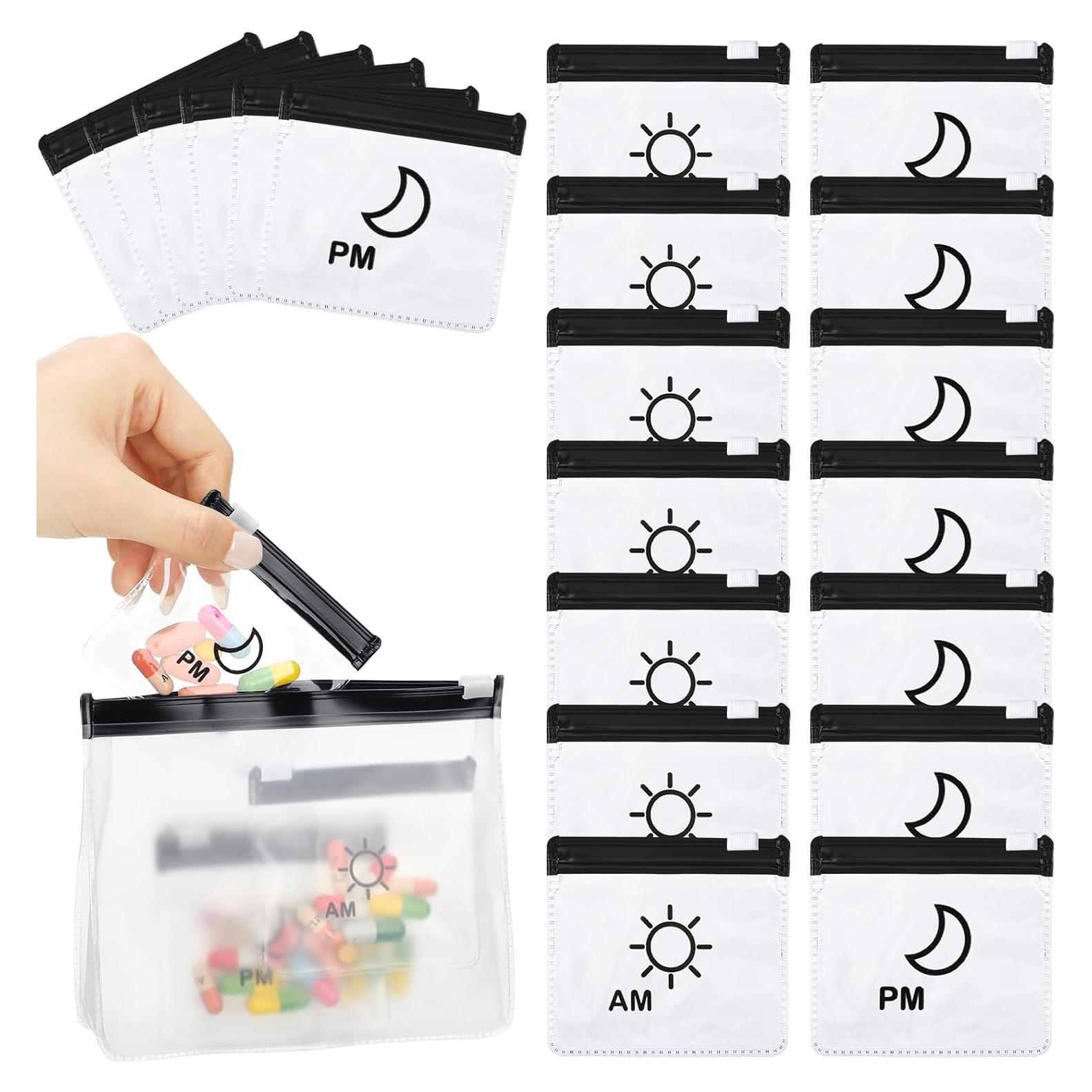 Organizador de Pastillas Colarr 15 Pcs con Cremallera Negro
