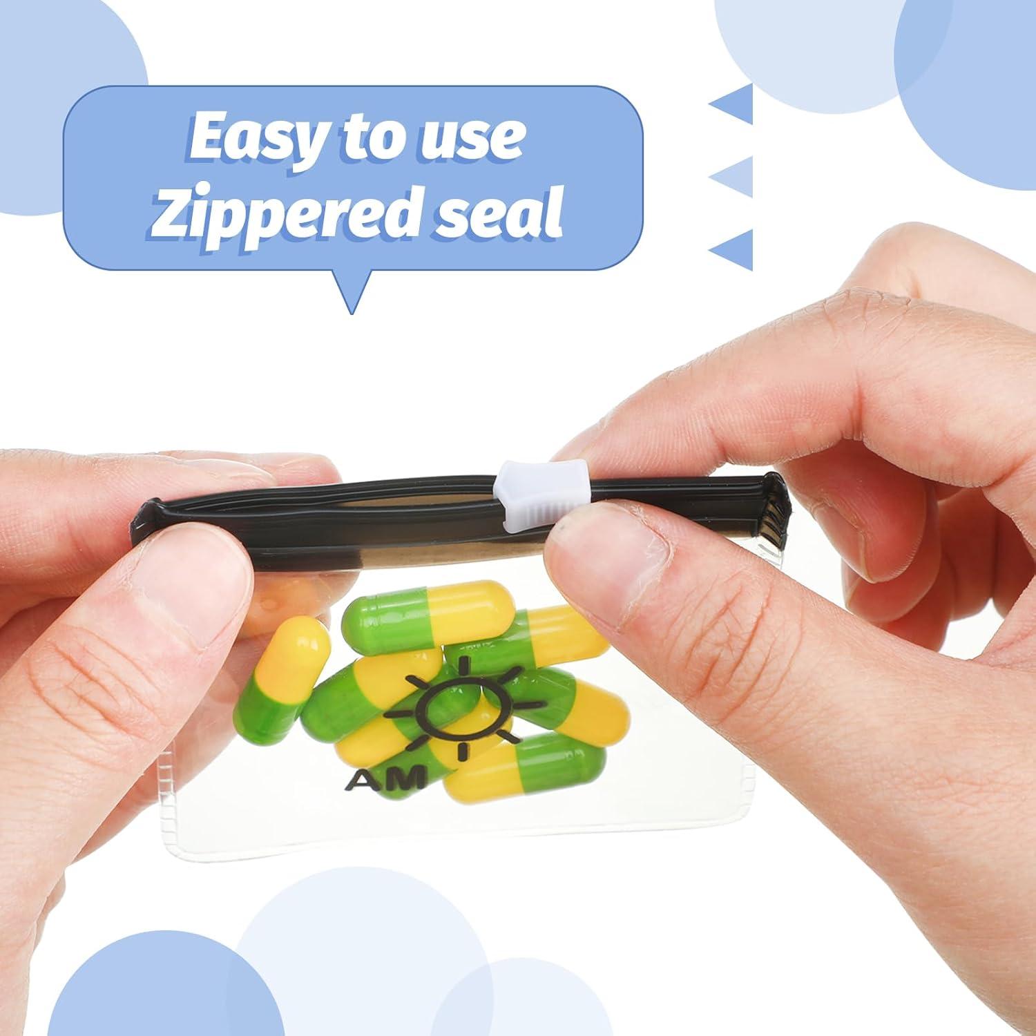 Organizador de Pastillas Colarr 15 Pcs con Cremallera Negro