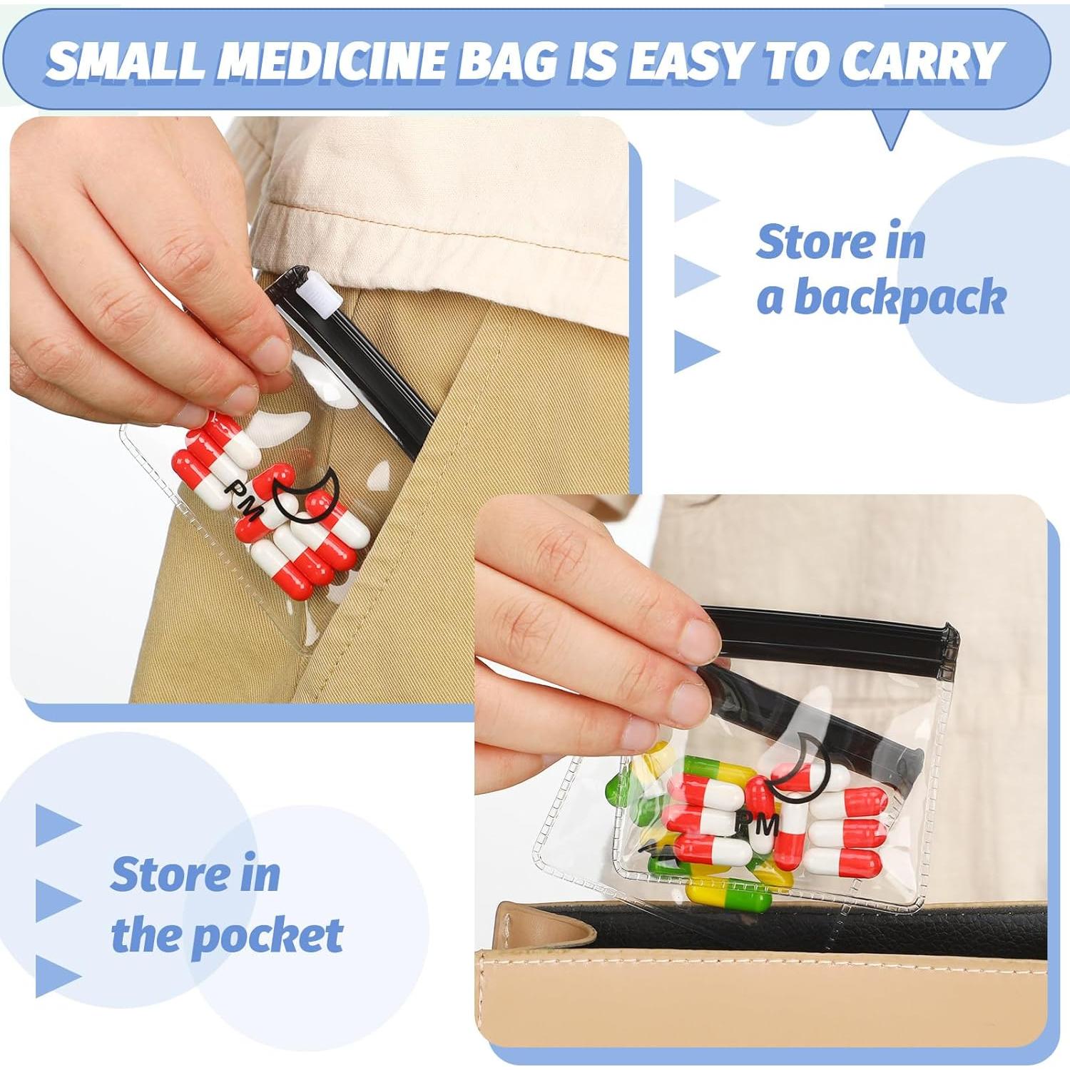 Organizador de Pastillas Colarr 15 Pcs con Cremallera Negro