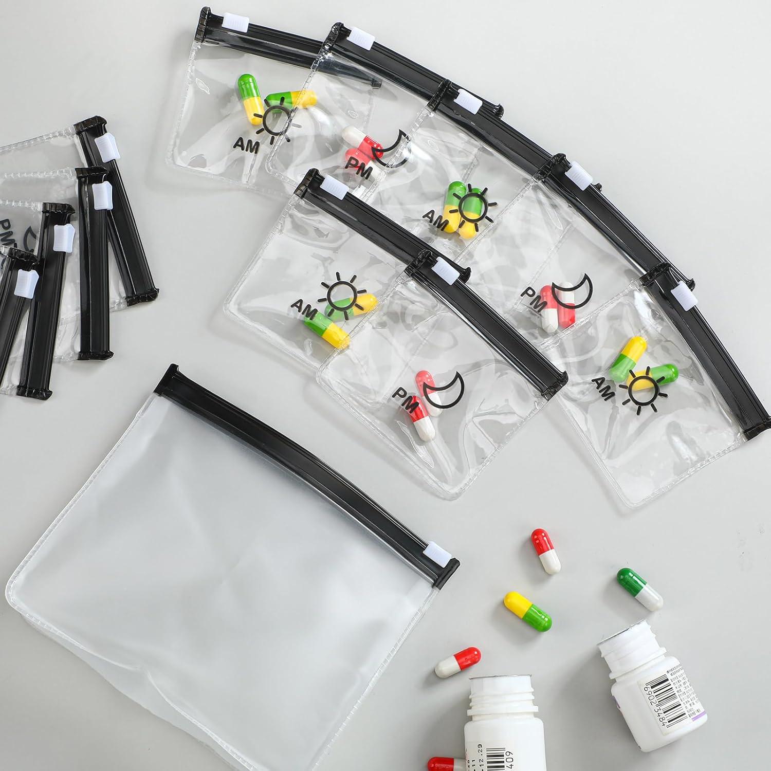 Organizador de Pastillas Colarr 15 Pcs con Cremallera Negro